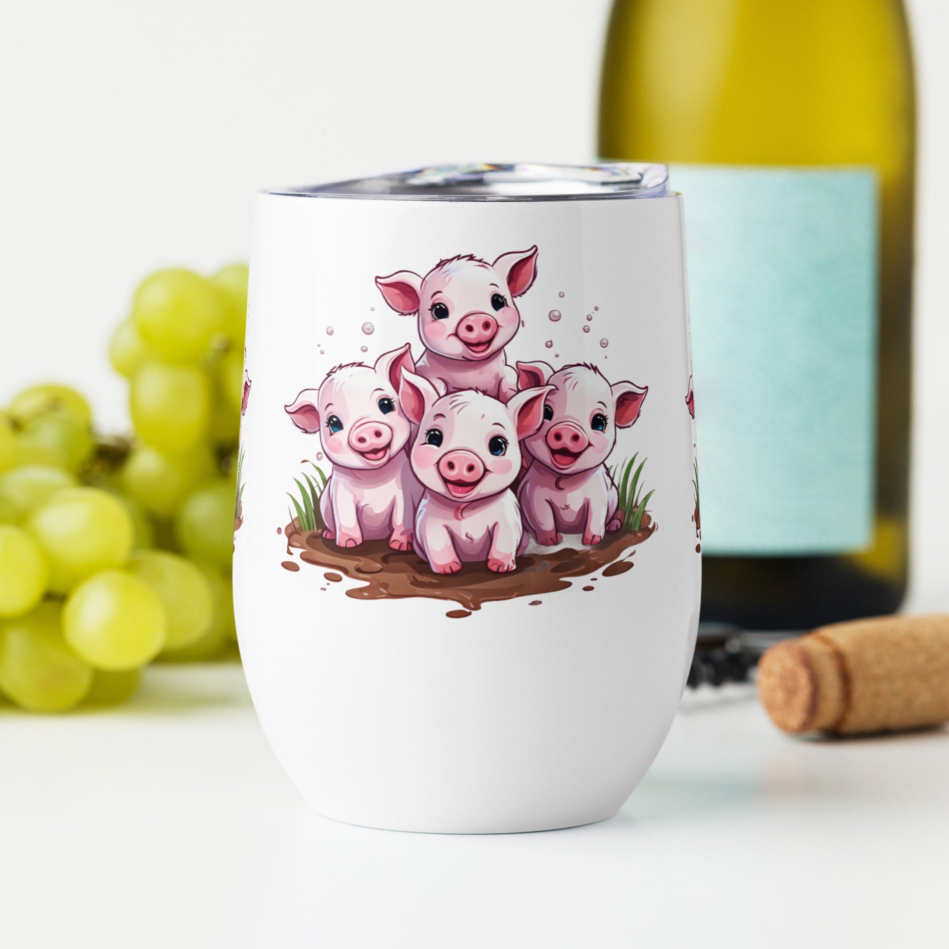 Piglets Wine Tumbler - Tumblers - Discovery Co.