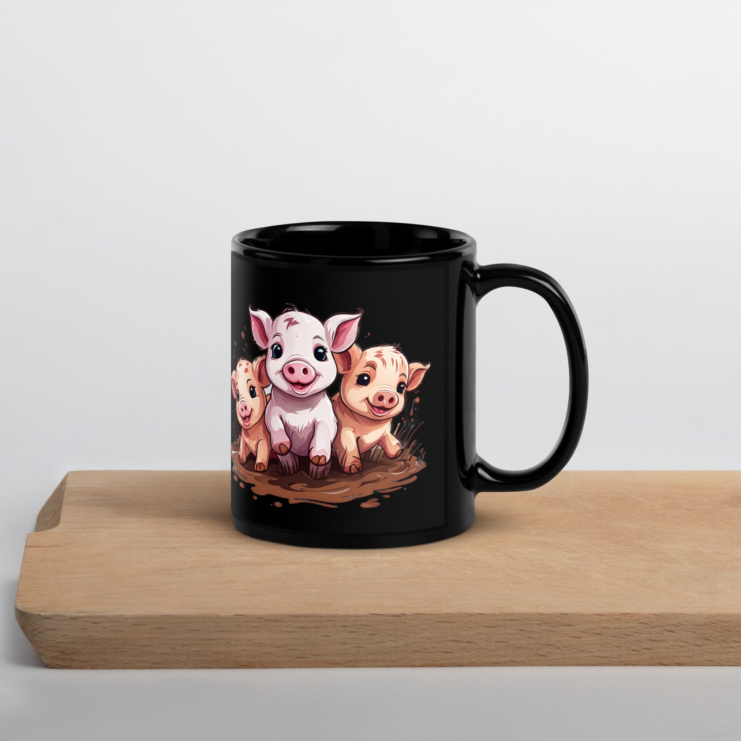 Pigs Black Glossy Mug (11 oz, 15 oz) - Mugs - Discovery Co.