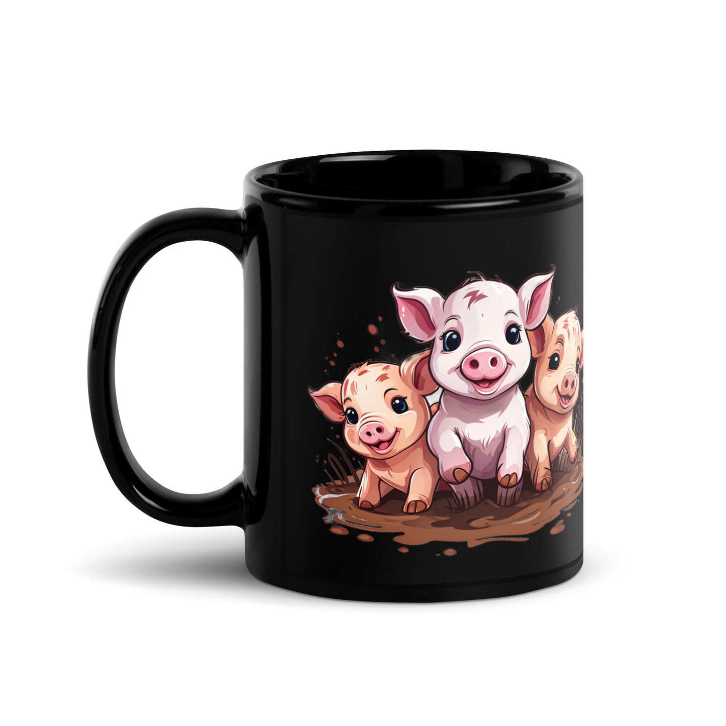 Pigs Black Glossy Mug (11 oz) - Discovery Co.