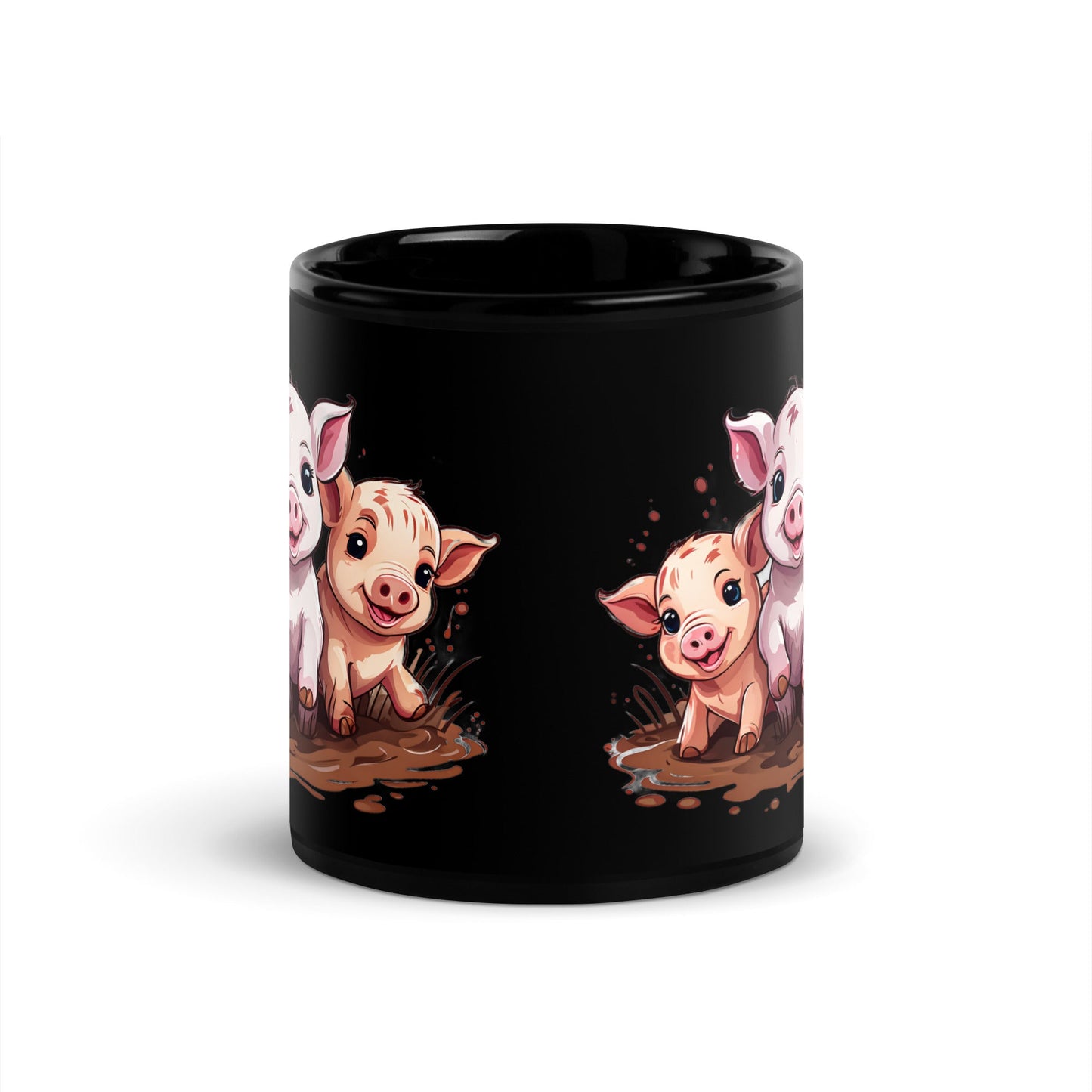 Pigs Black Glossy Mug (11 oz) - Discovery Co.