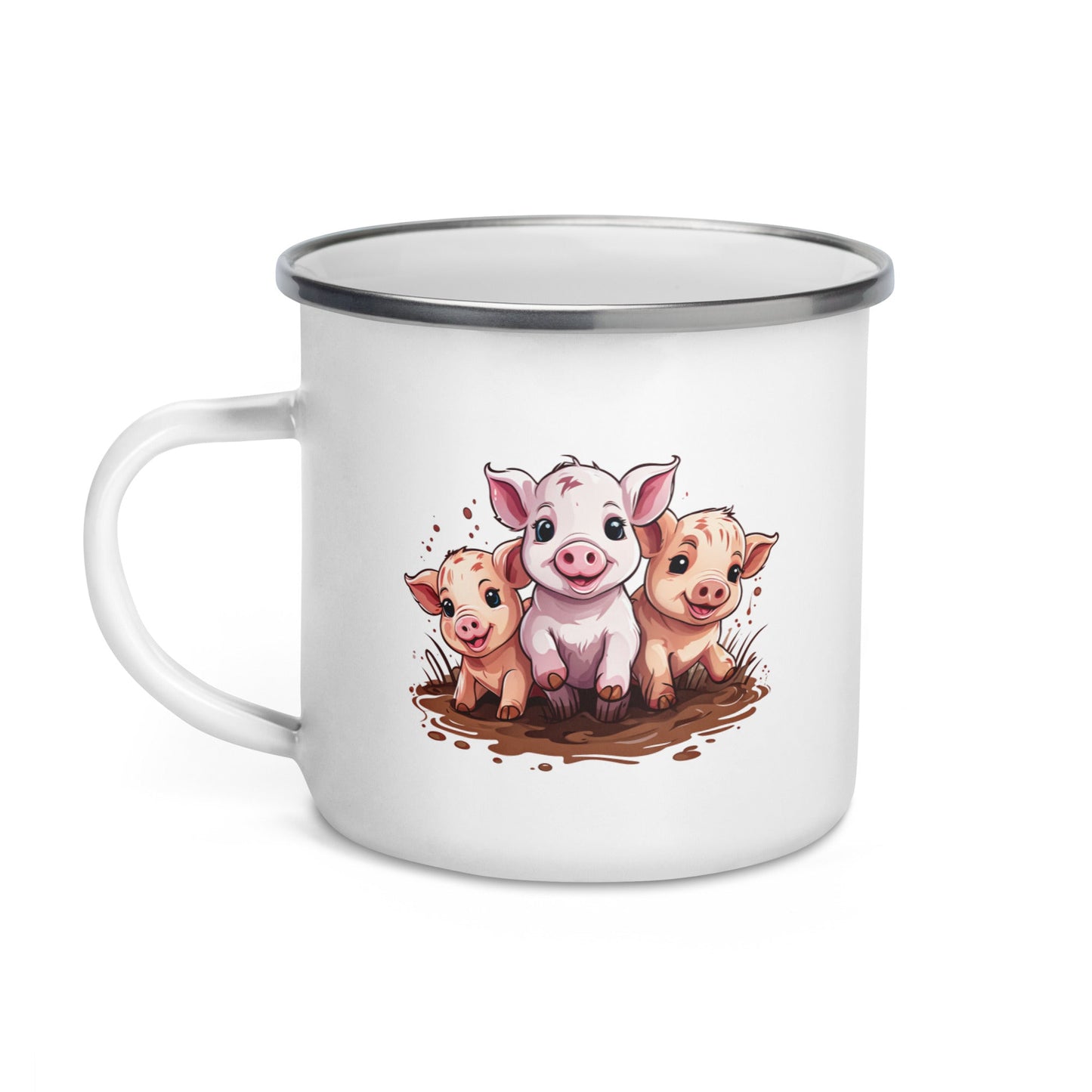 Pigs Enamel Mug (12 oz) - Mugs - Discovery Co.