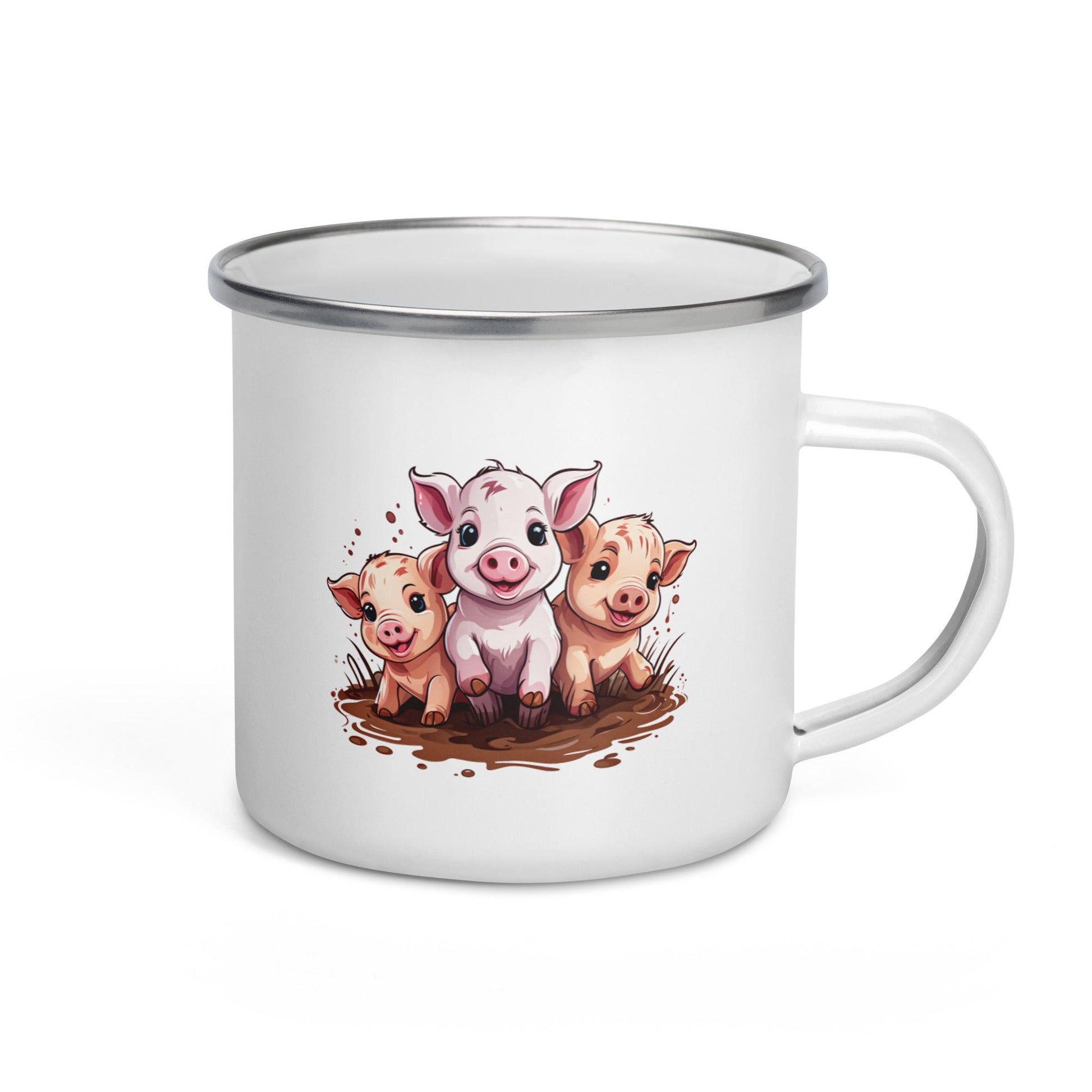 Pigs Enamel Mug (12 oz) - Mugs - Discovery Co.