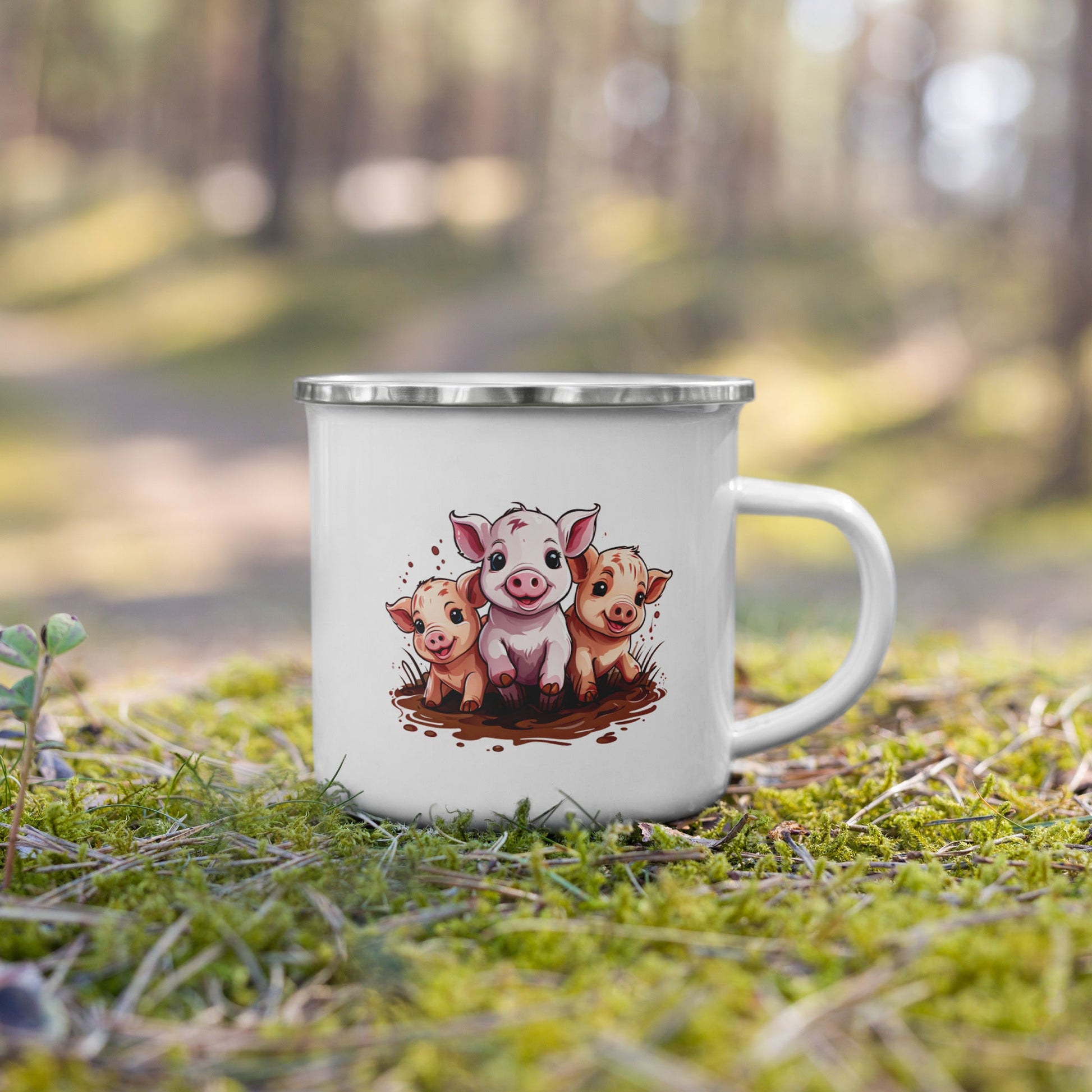 Pigs Enamel Mug (12 oz) - Mugs - Discovery Co.