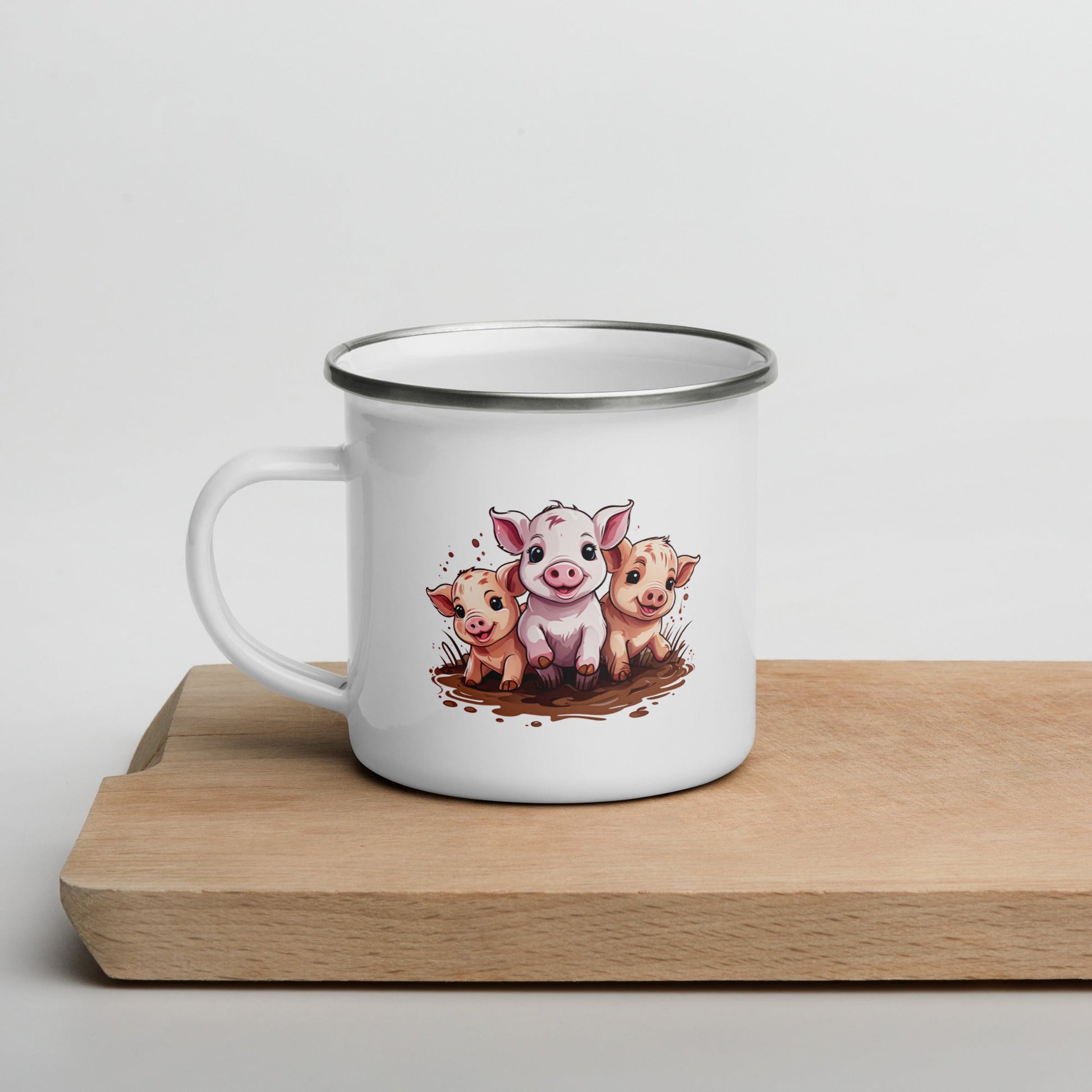 Pigs Enamel Mug (12 oz) - Mugs - Discovery Co.