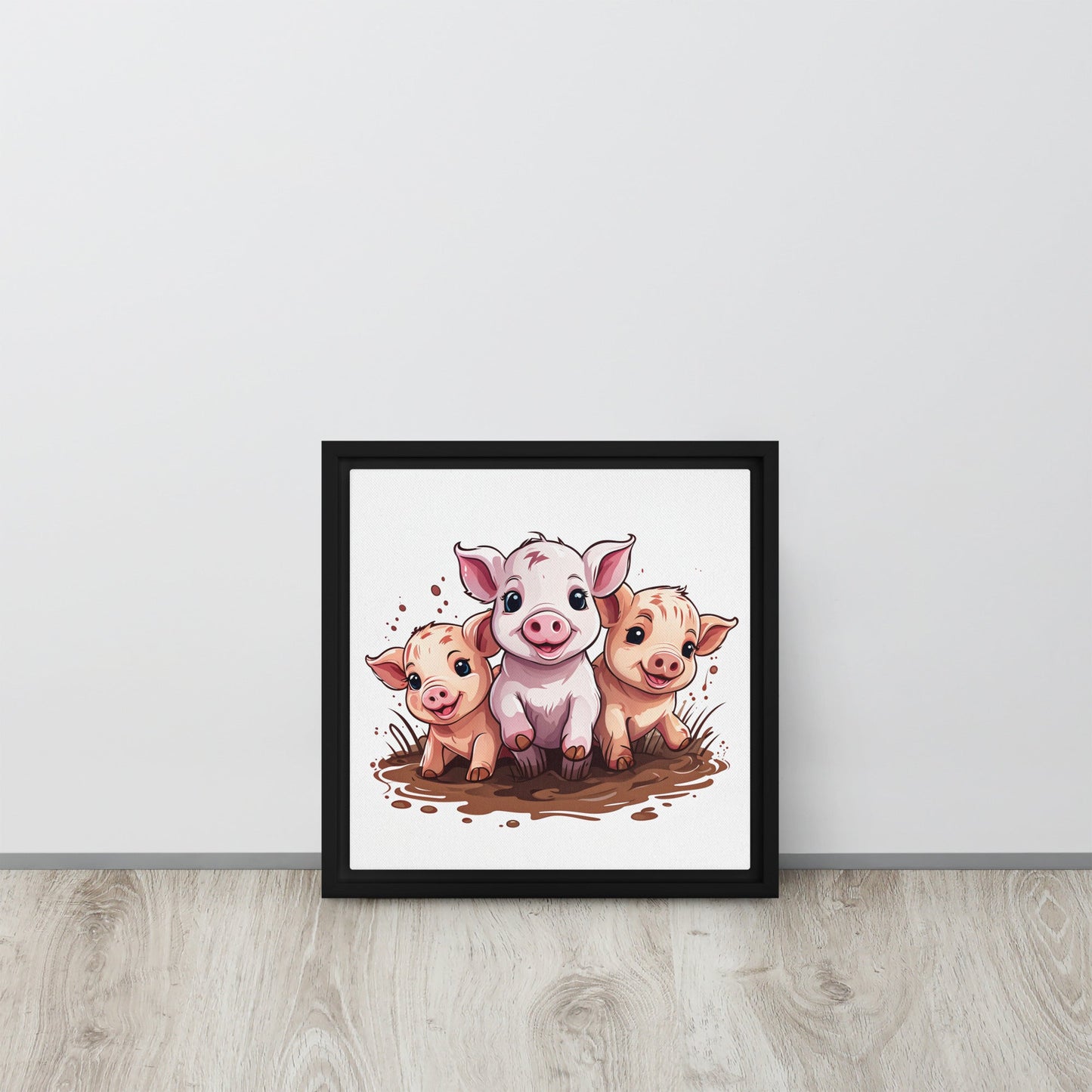 Pigs Framed Canvas - Canvas Prints - Discovery Co.