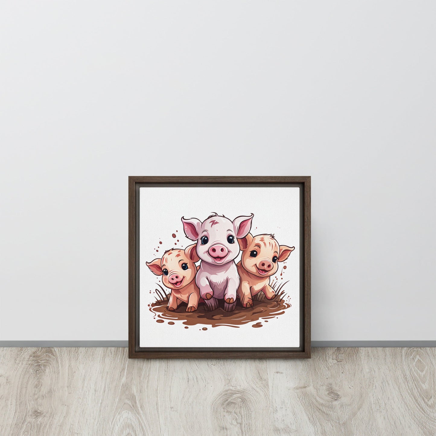 Pigs Framed Canvas - Canvas Prints - Discovery Co.