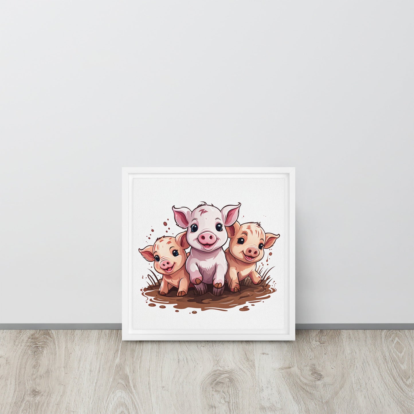 Pigs Framed Canvas - Canvas Prints - Discovery Co.