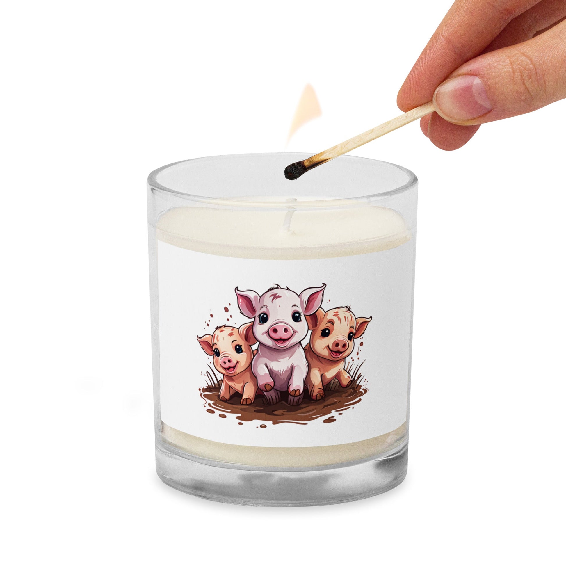 Pigs Glass Jar Soy Wax Candle - Candles - Discovery Co.