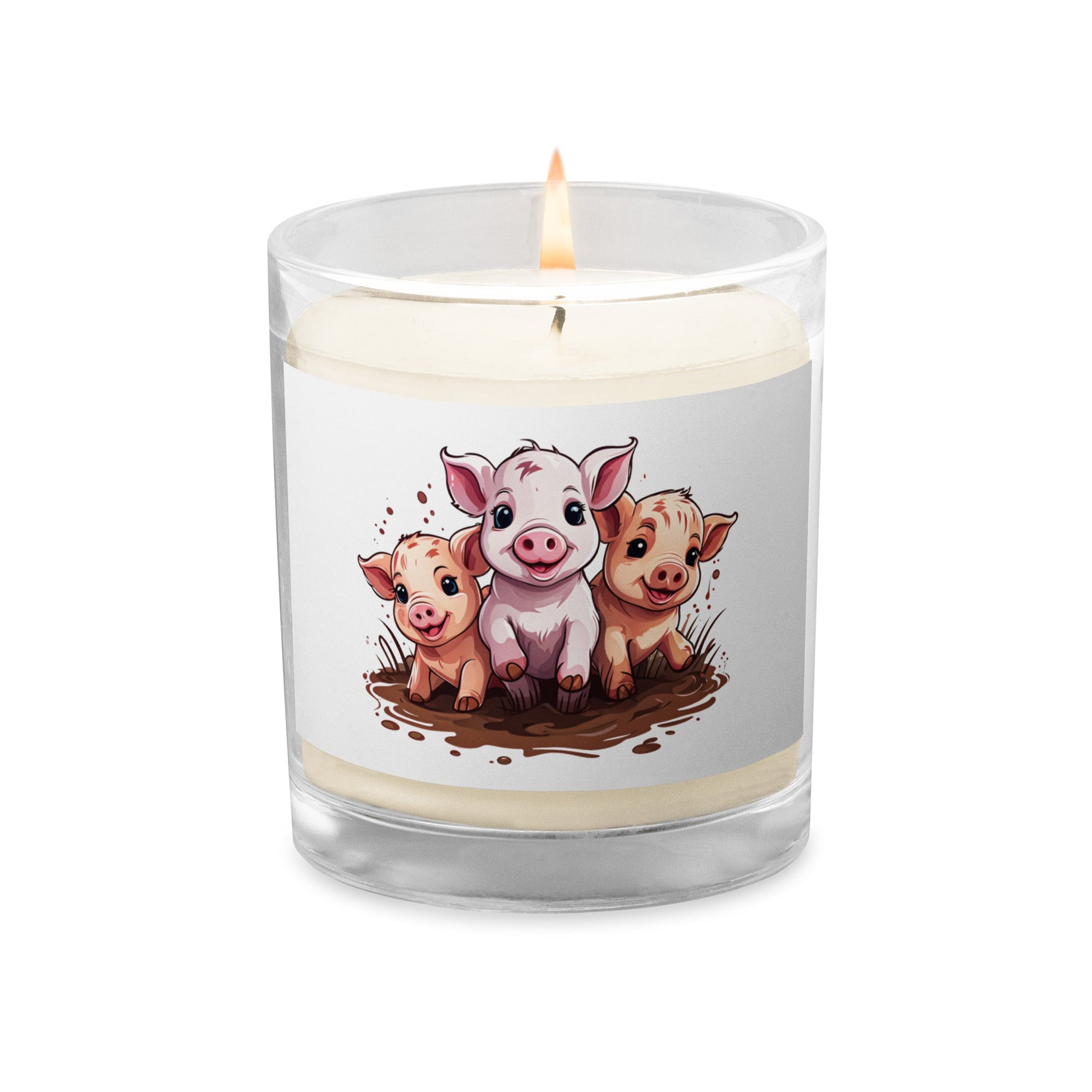 Pigs Glass Jar Soy Wax Candle - Candles - Discovery Co.