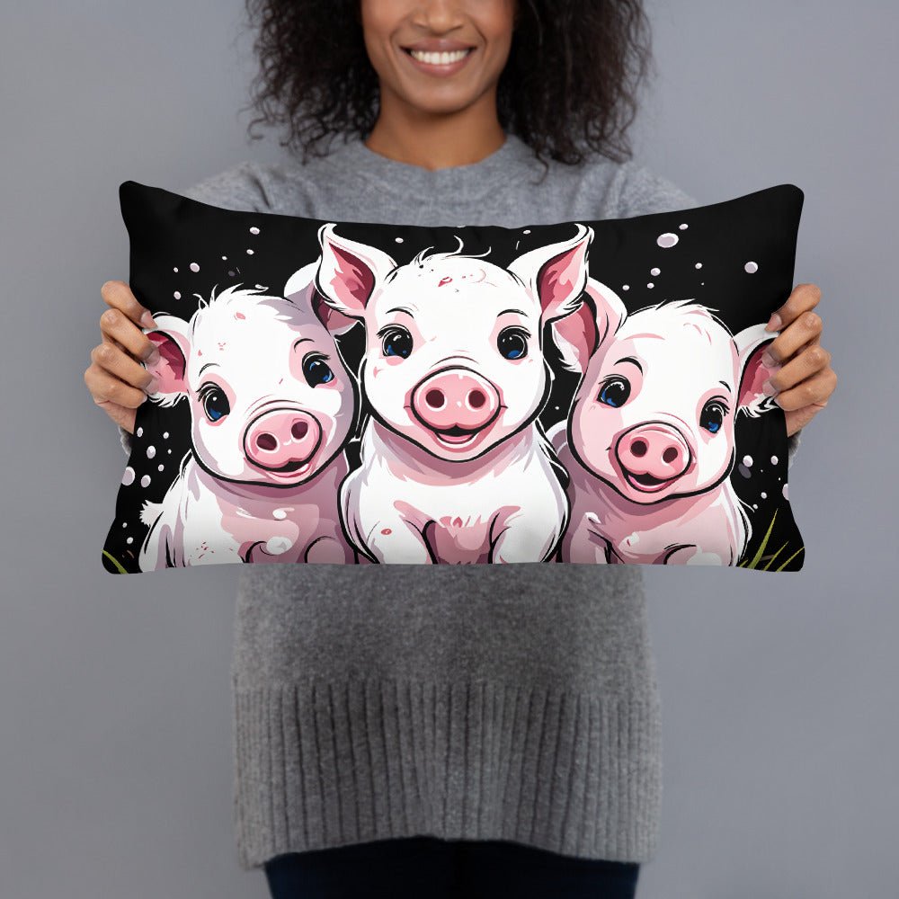 Pigs In The Mud Basic Pillow - Pillows - Discovery Co.