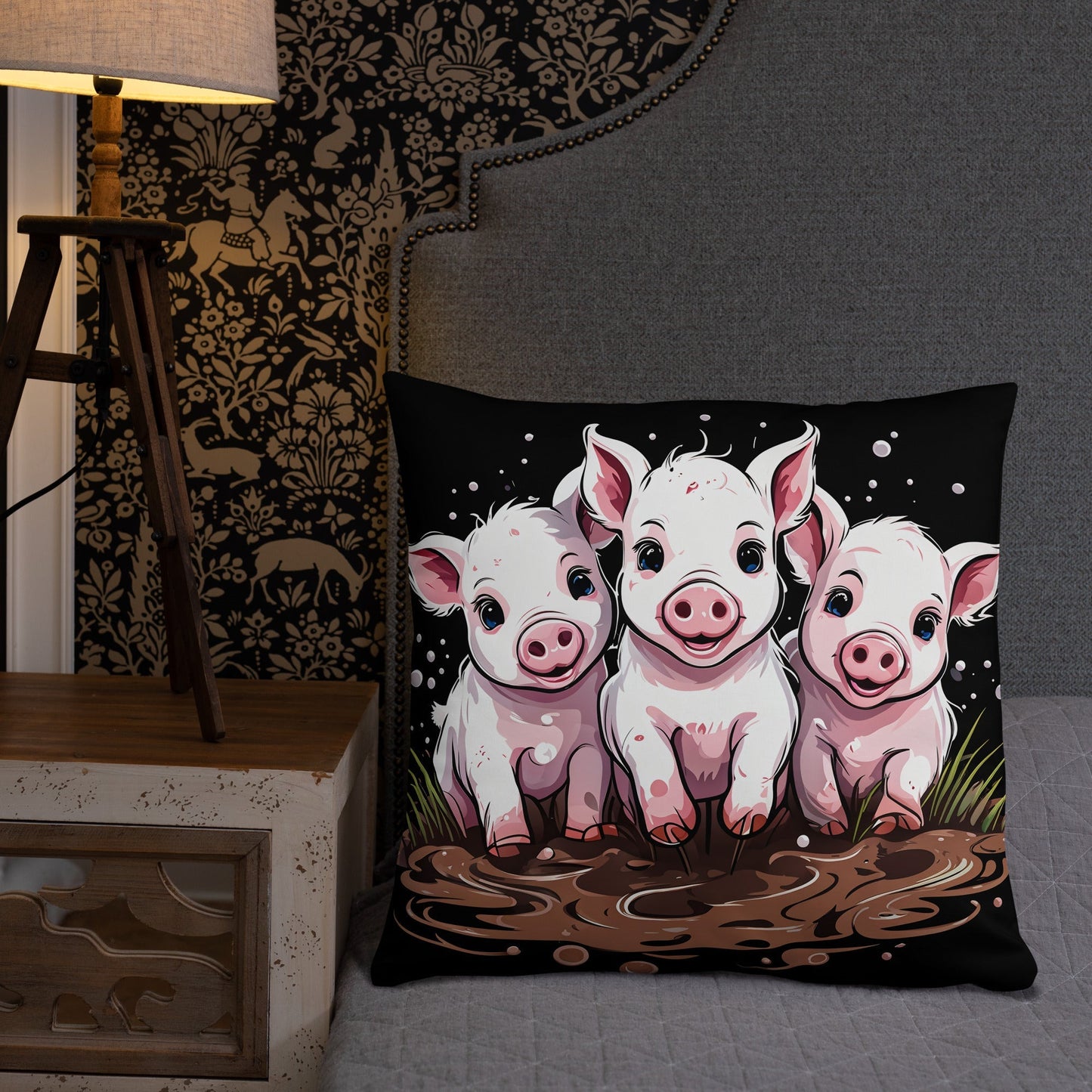 Pigs In The Mud Basic Pillow - Pillows - Discovery Co.