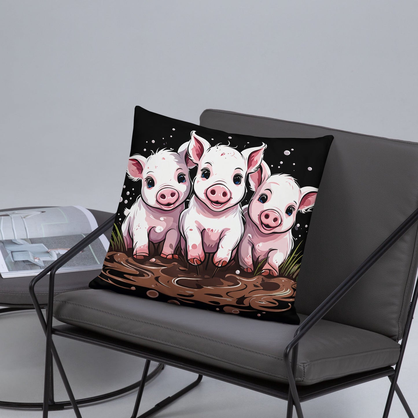 Pigs In The Mud Basic Pillow - Pillows - Discovery Co.