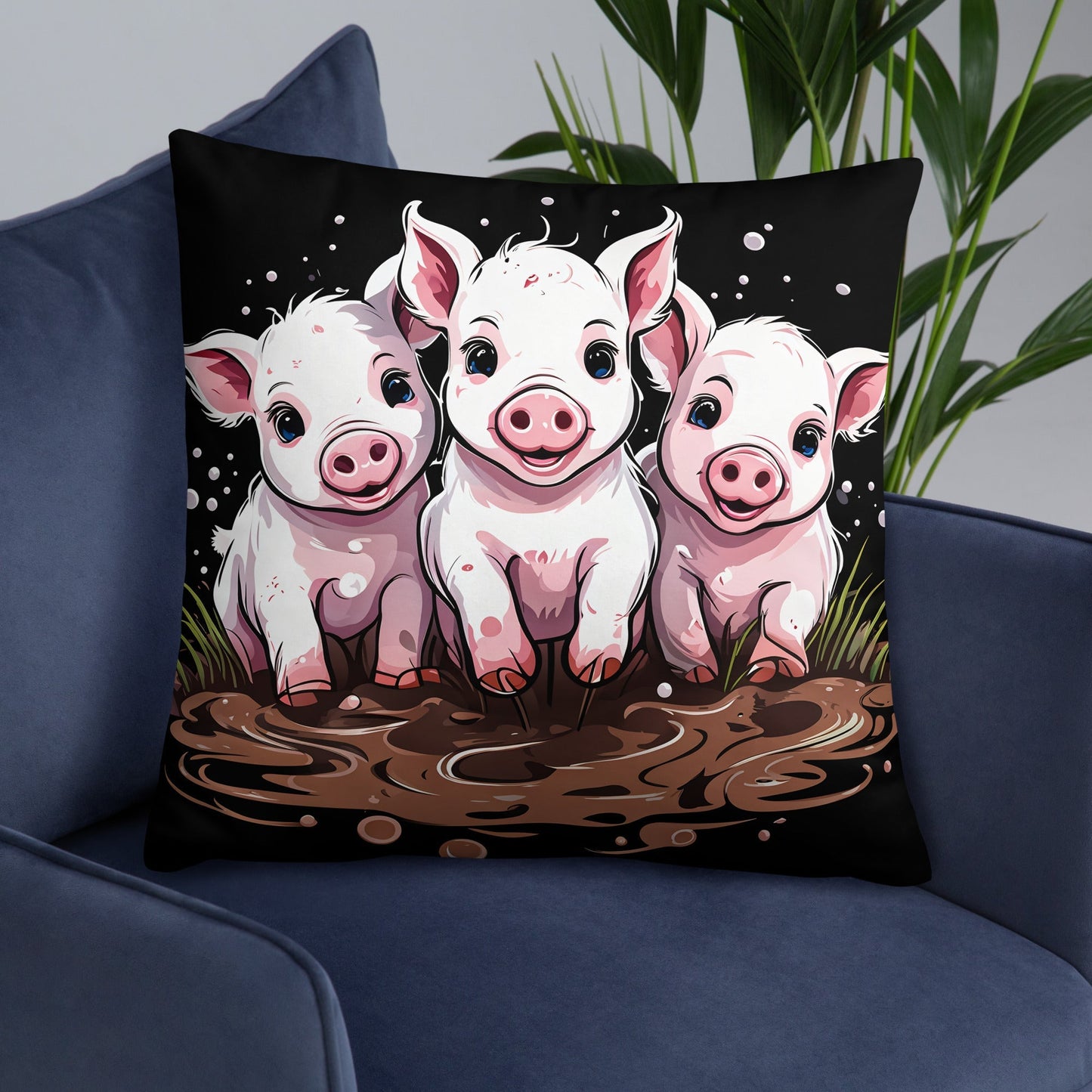 Pigs In The Mud Basic Pillow - Pillows - Discovery Co.