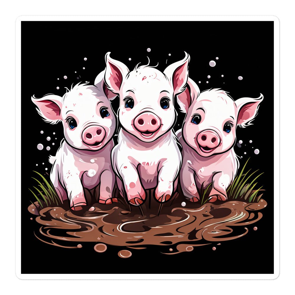 Pigs In The Mud Bubble-free stickers - Stickers - Discovery Co.