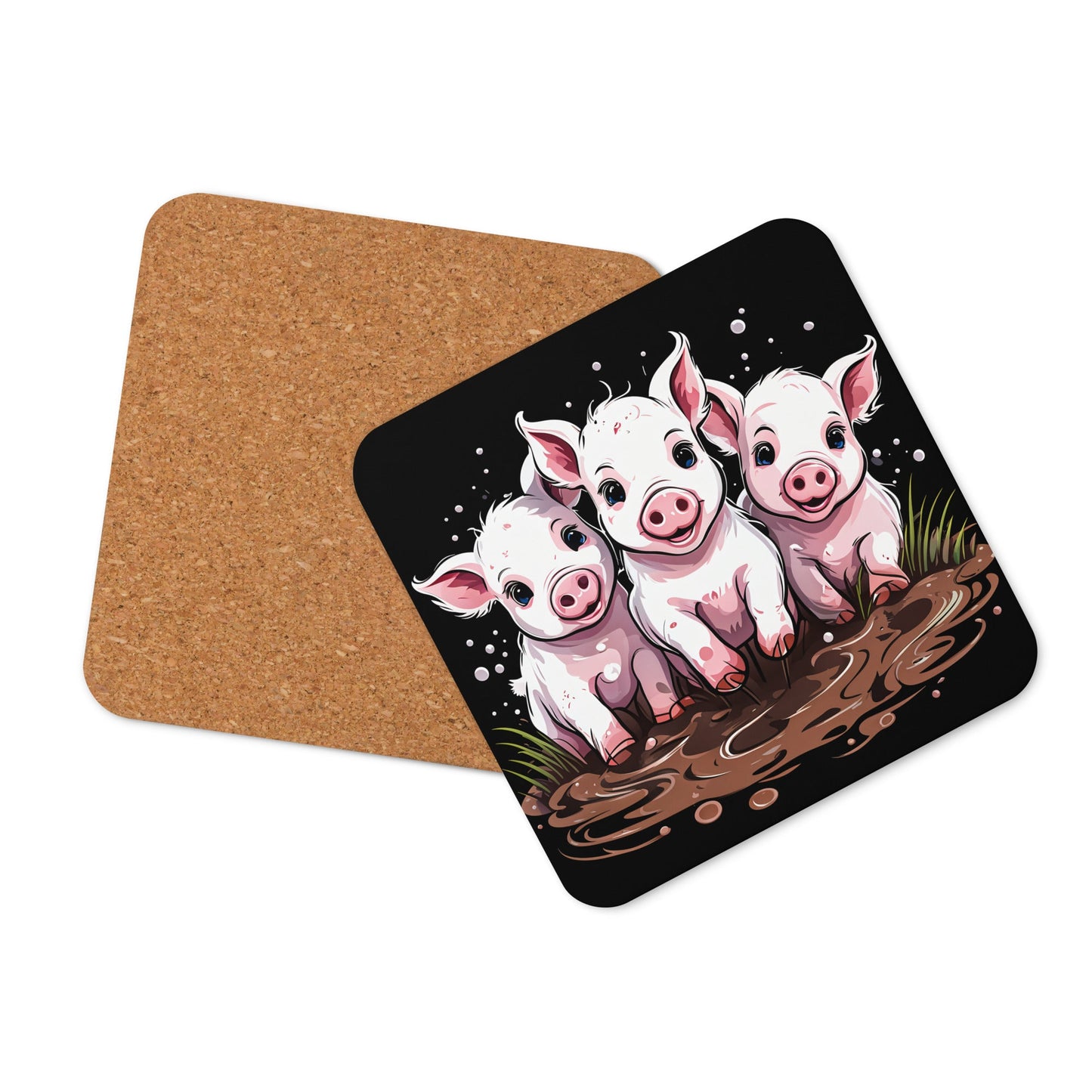 Pigs In The Mud Cork - back Coaster - Coasters - Discovery Co.