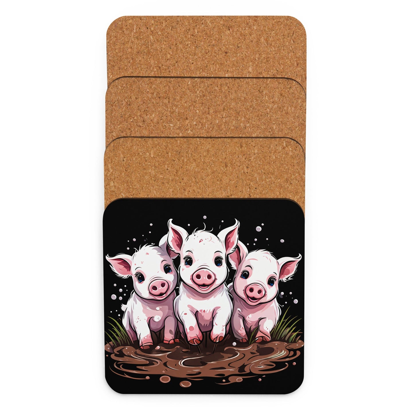 Pigs In The Mud Cork - back Coaster - Coasters - Discovery Co.