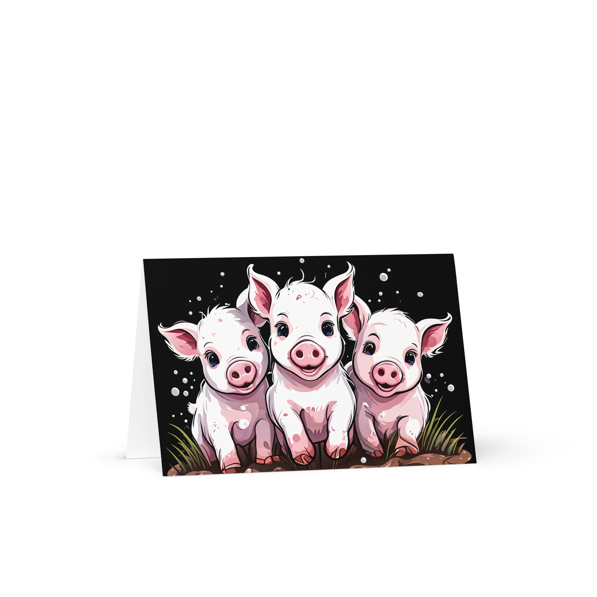 Pigs In The Mud Greeting Card - Greeting Card - Discovery Co.