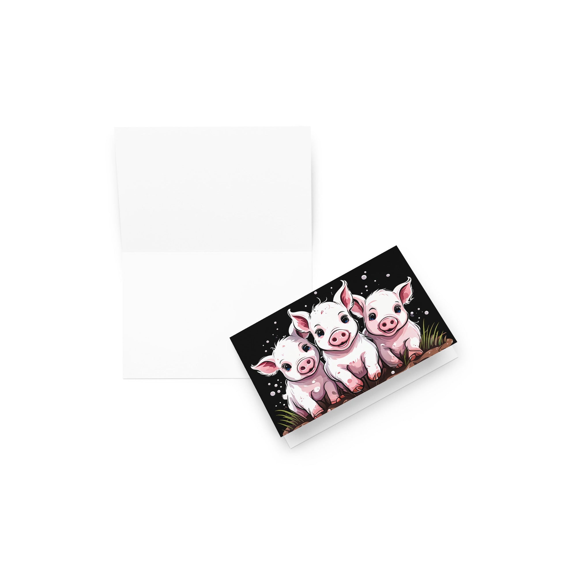 Pigs In The Mud Greeting Card - Greeting Card - Discovery Co.