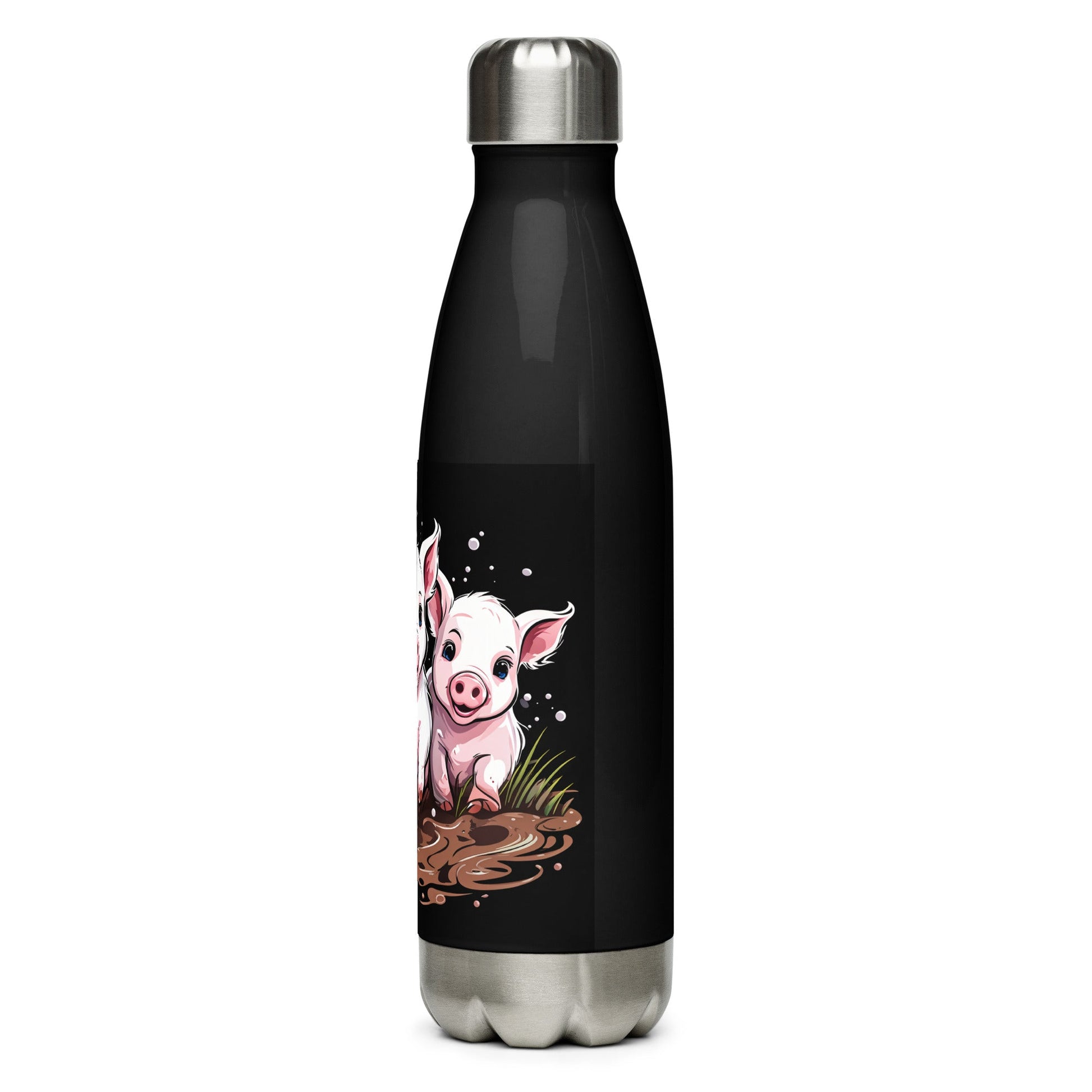 Pigs In The Mud Stainless Steel Water Bottle - Stainless Steel Water Bottle - Discovery Co.