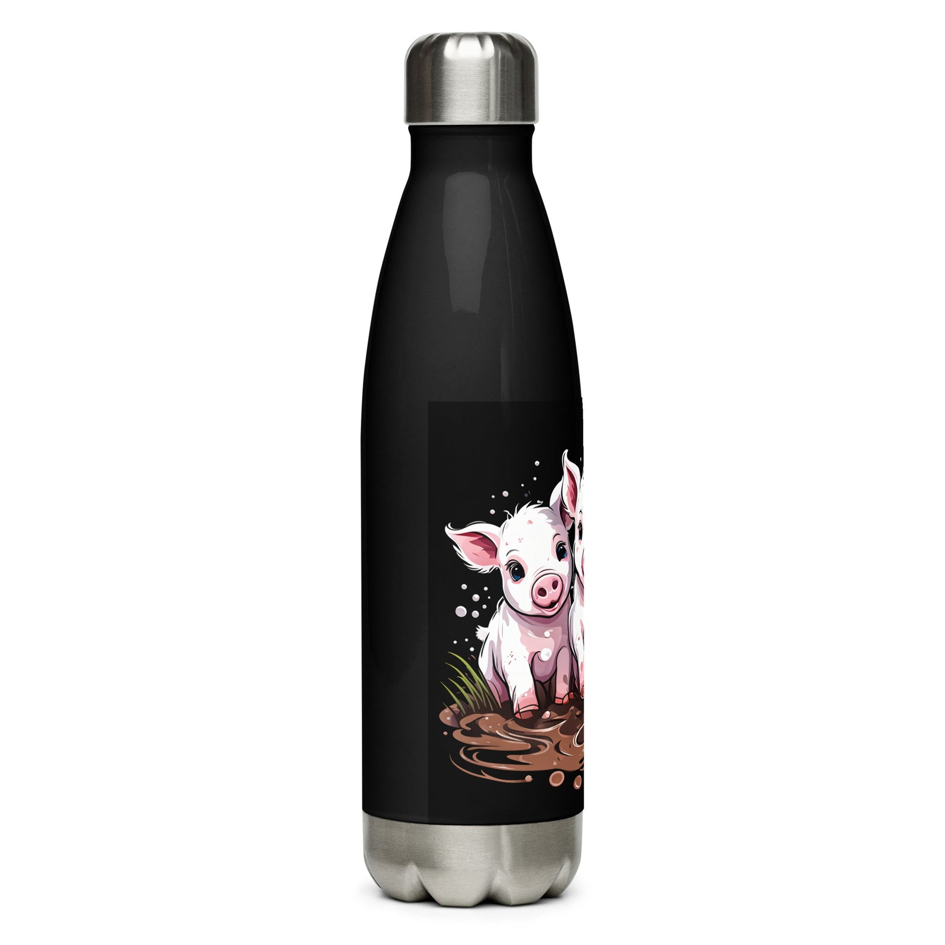 Pigs In The Mud Stainless Steel Water Bottle - Stainless Steel Water Bottle - Discovery Co.