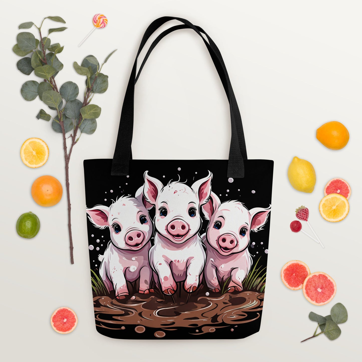 Pigs In The Mud Tote Bag - Tote Bags - Discovery Co.