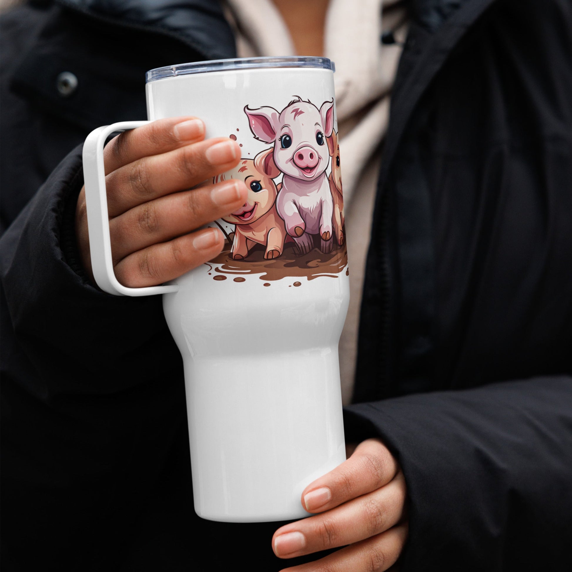 Pigs Stainless Steel Travel Mug (25 oz) - Travel Mug - Discovery Co.