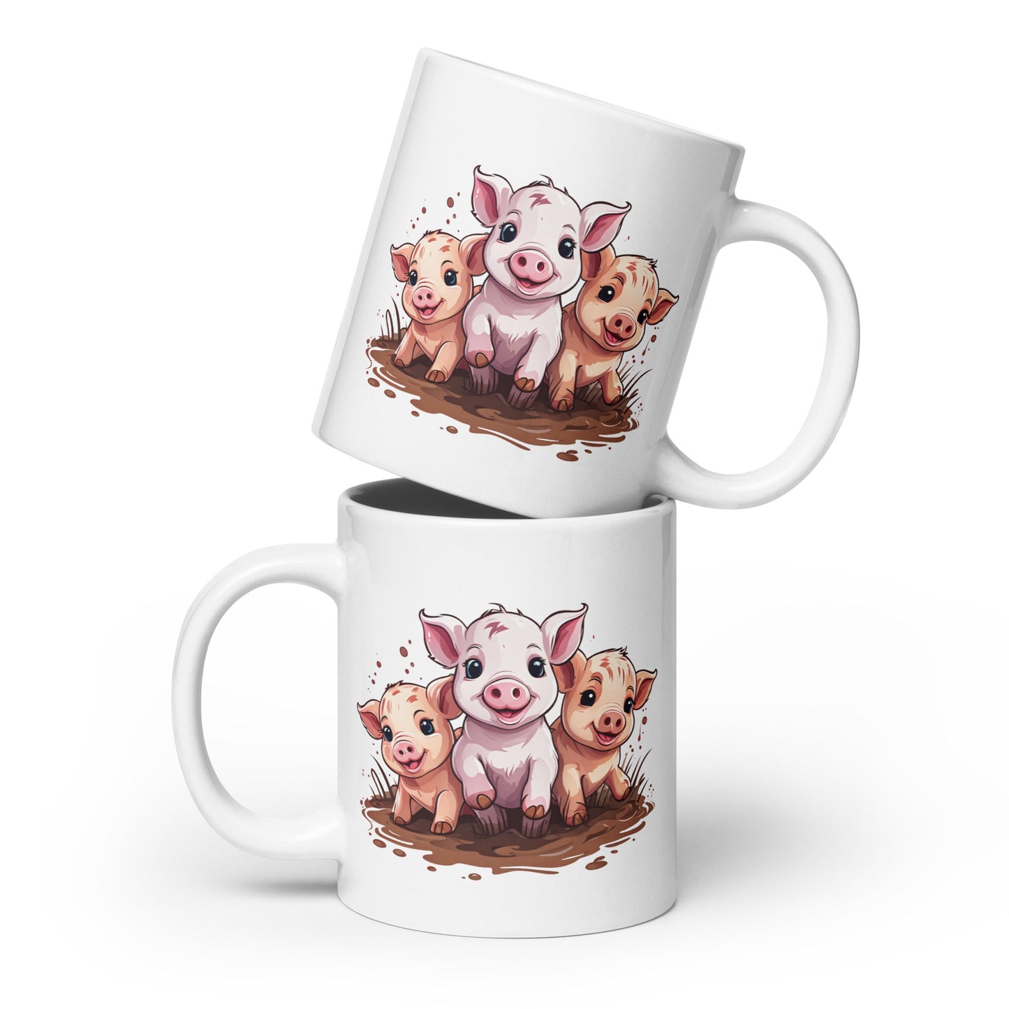 Pigs White Glossy Mug (11 oz, 15 oz, 20 oz) - Mugs - Discovery Co.