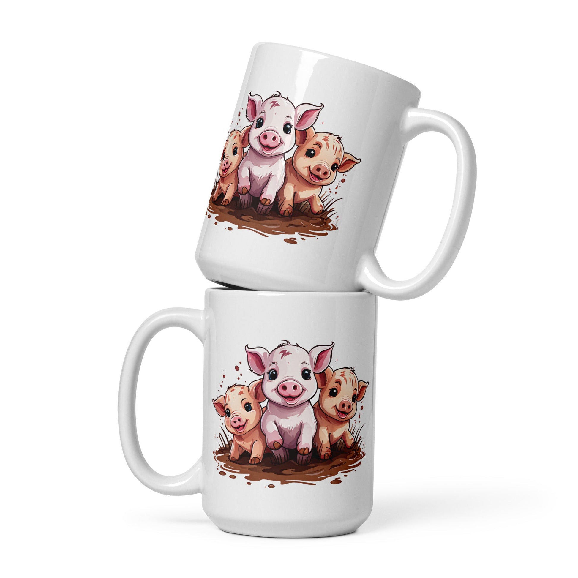 Pigs White Glossy Mug (11 oz, 15 oz, 20 oz) - Mugs - Discovery Co.