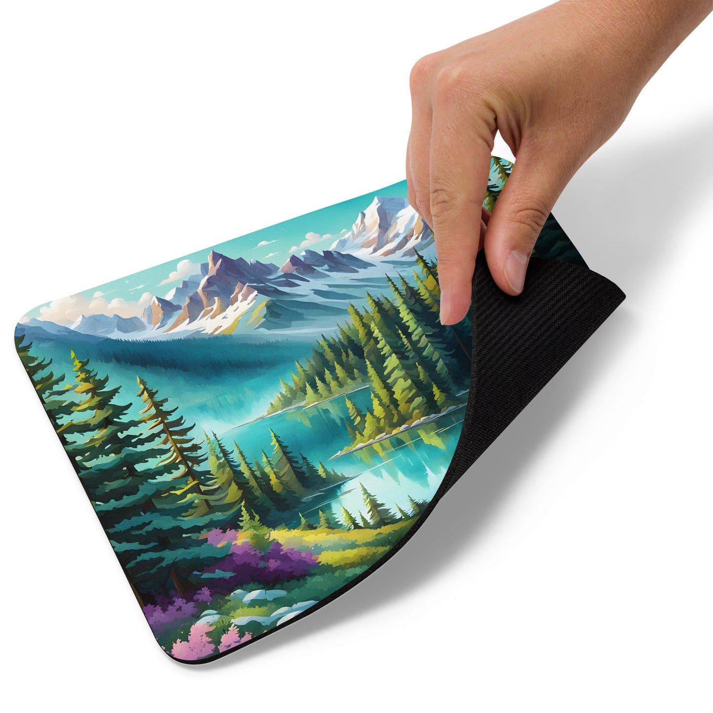 Pine Forest With Lake Mouse Pad - Mouse Pads - Discovery Co.