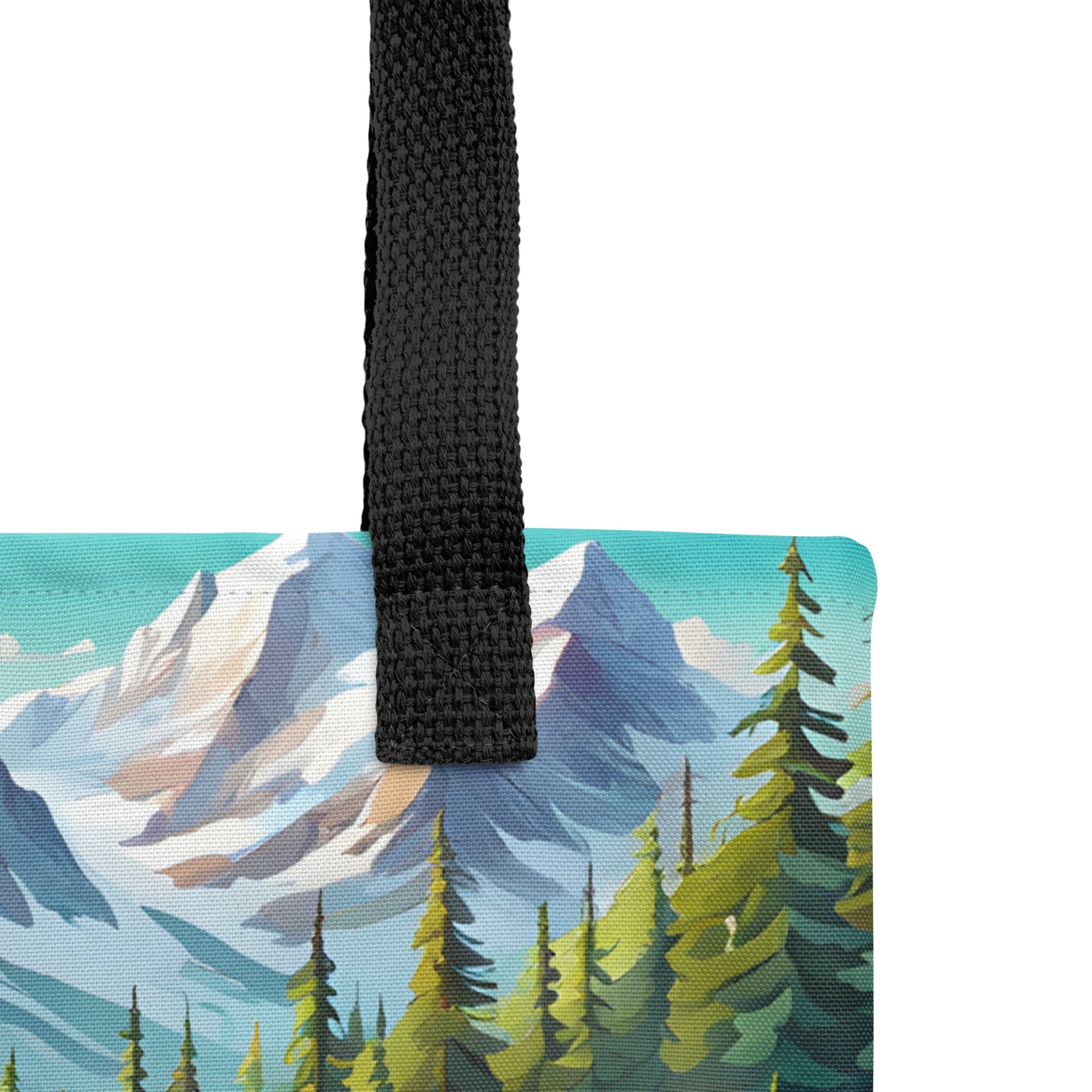 Pine Forest With Lake Tote Bag - Tote Bags - Discovery Co.