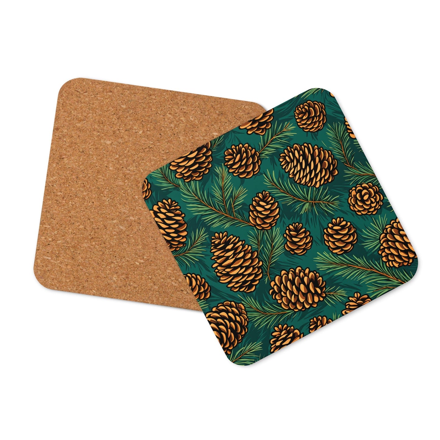 Pinecone Cork - back Coaster - Coasters - Discovery Co.