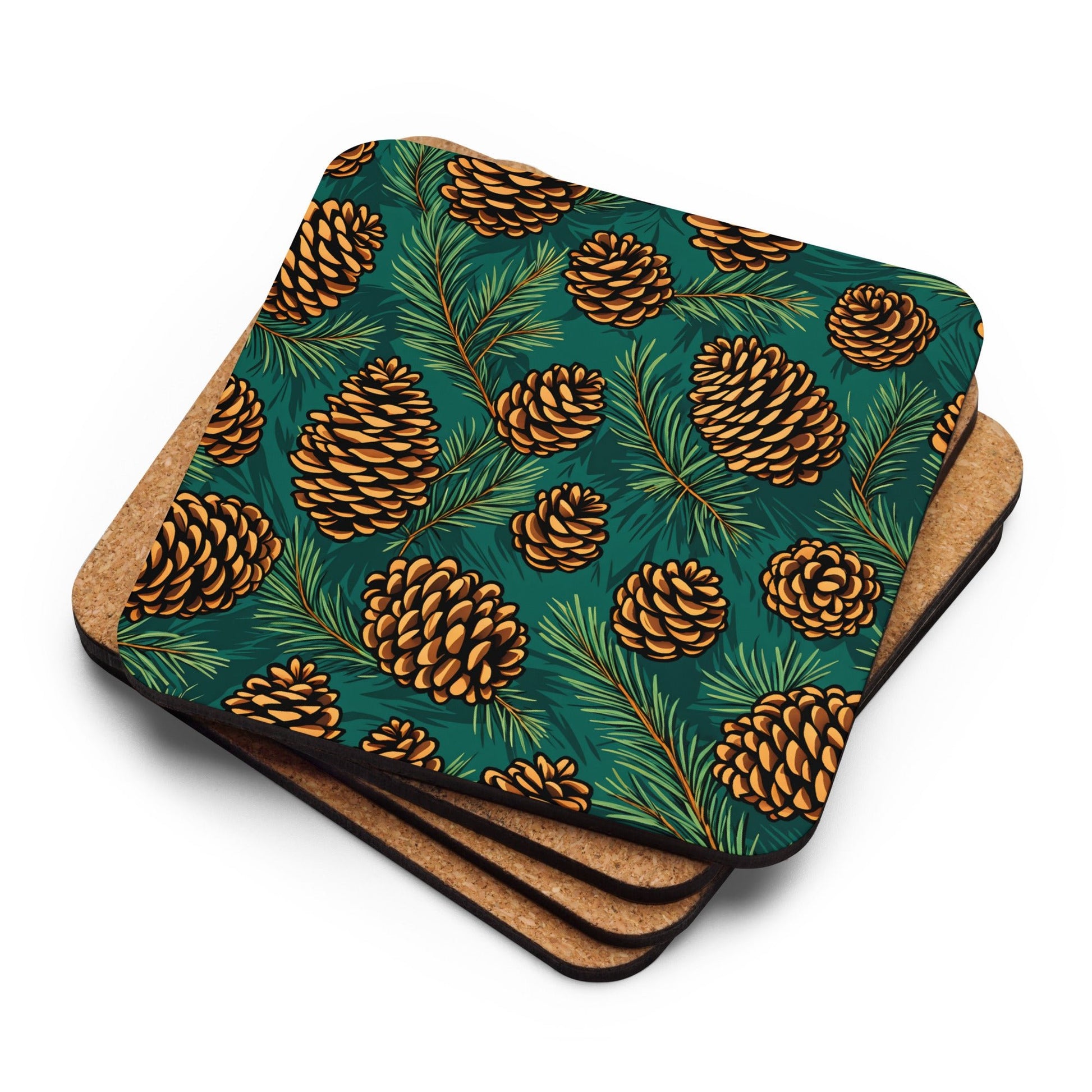 Pinecone Cork - back Coaster - Coasters - Discovery Co.