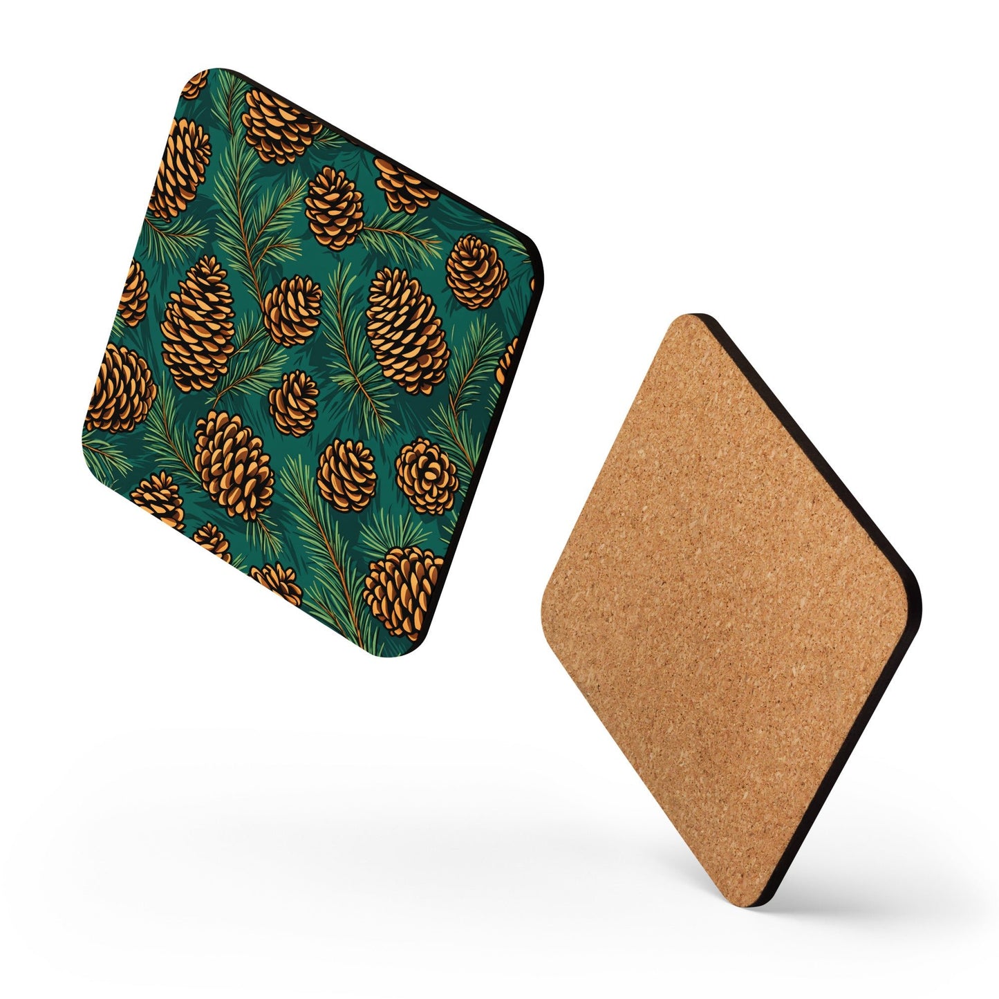 Pinecone Cork - back Coaster - Coasters - Discovery Co.