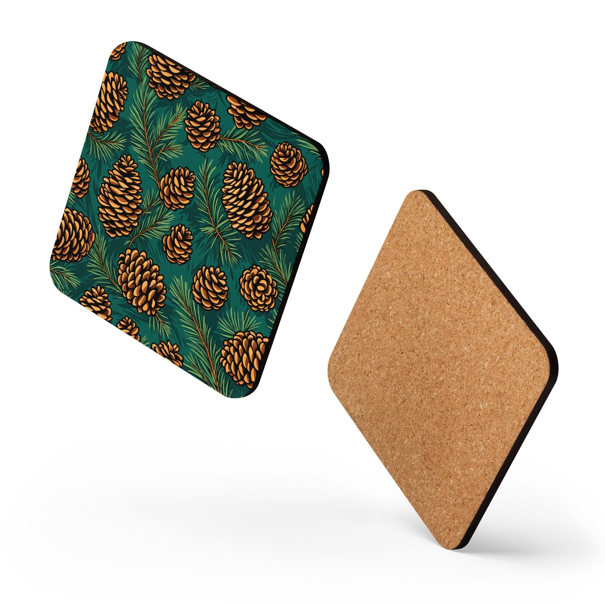 Pinecone Cork - back Coaster - Coasters - Discovery Co.