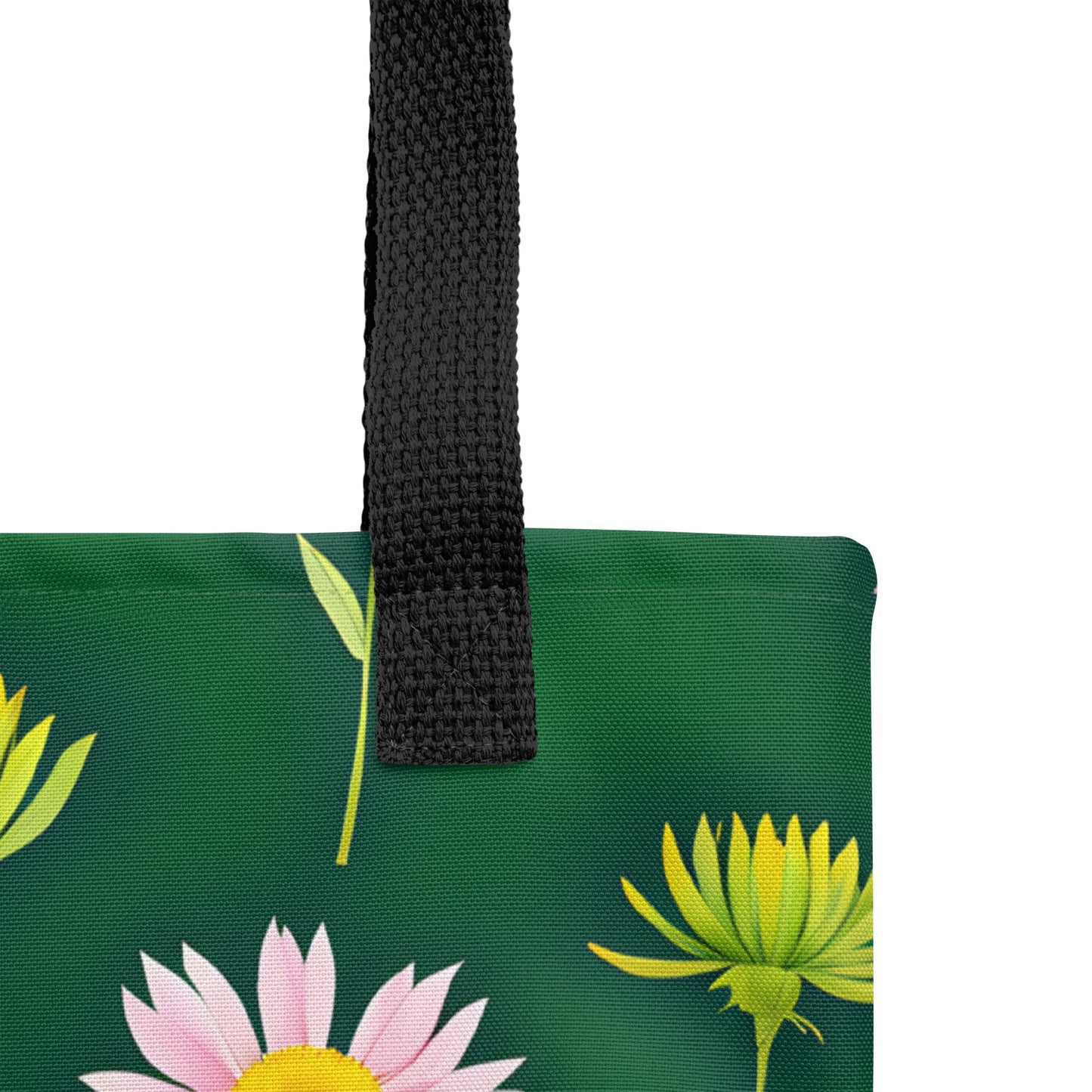 Pink and Green Flowers Tote Bag - Tote Bags - Discovery Co.