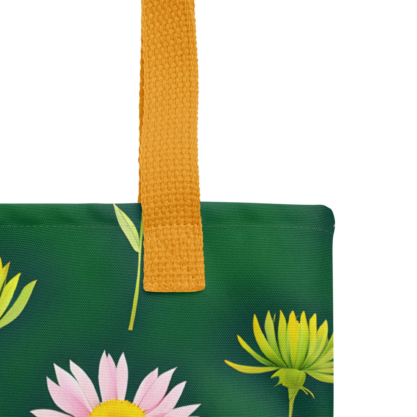 Pink and Green Flowers Tote Bag - Tote Bags - Discovery Co.