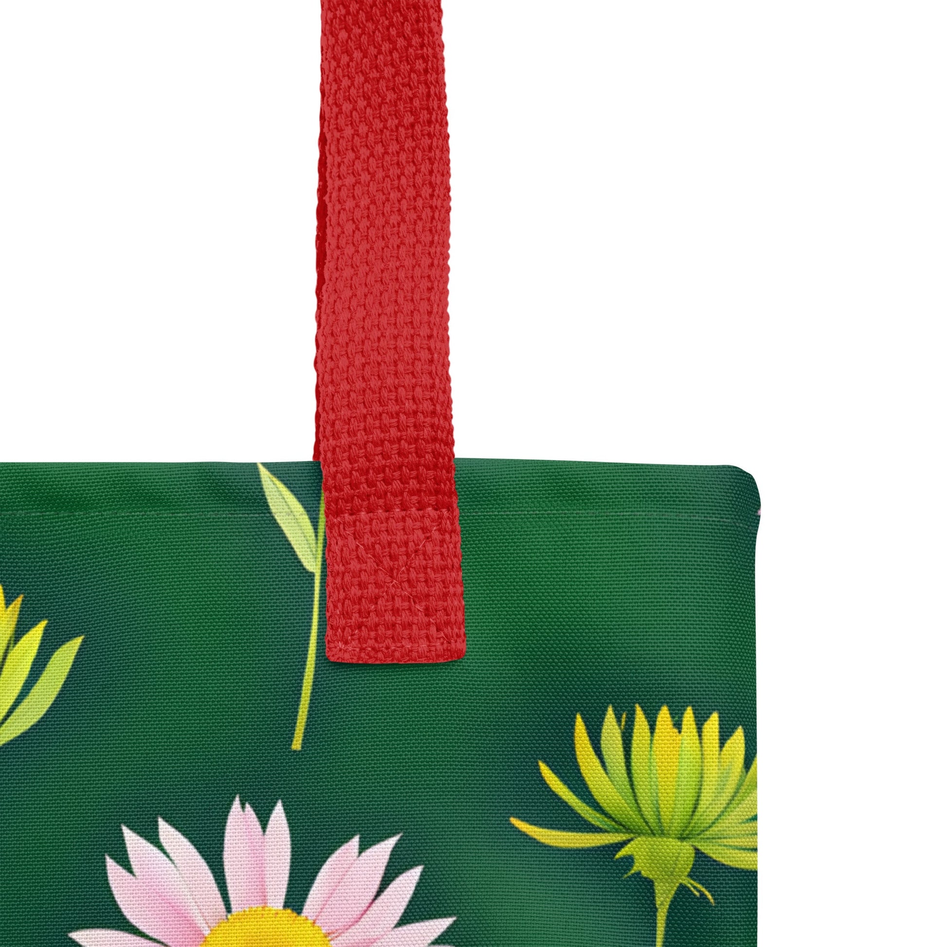 Pink and Green Flowers Tote Bag - Tote Bags - Discovery Co.