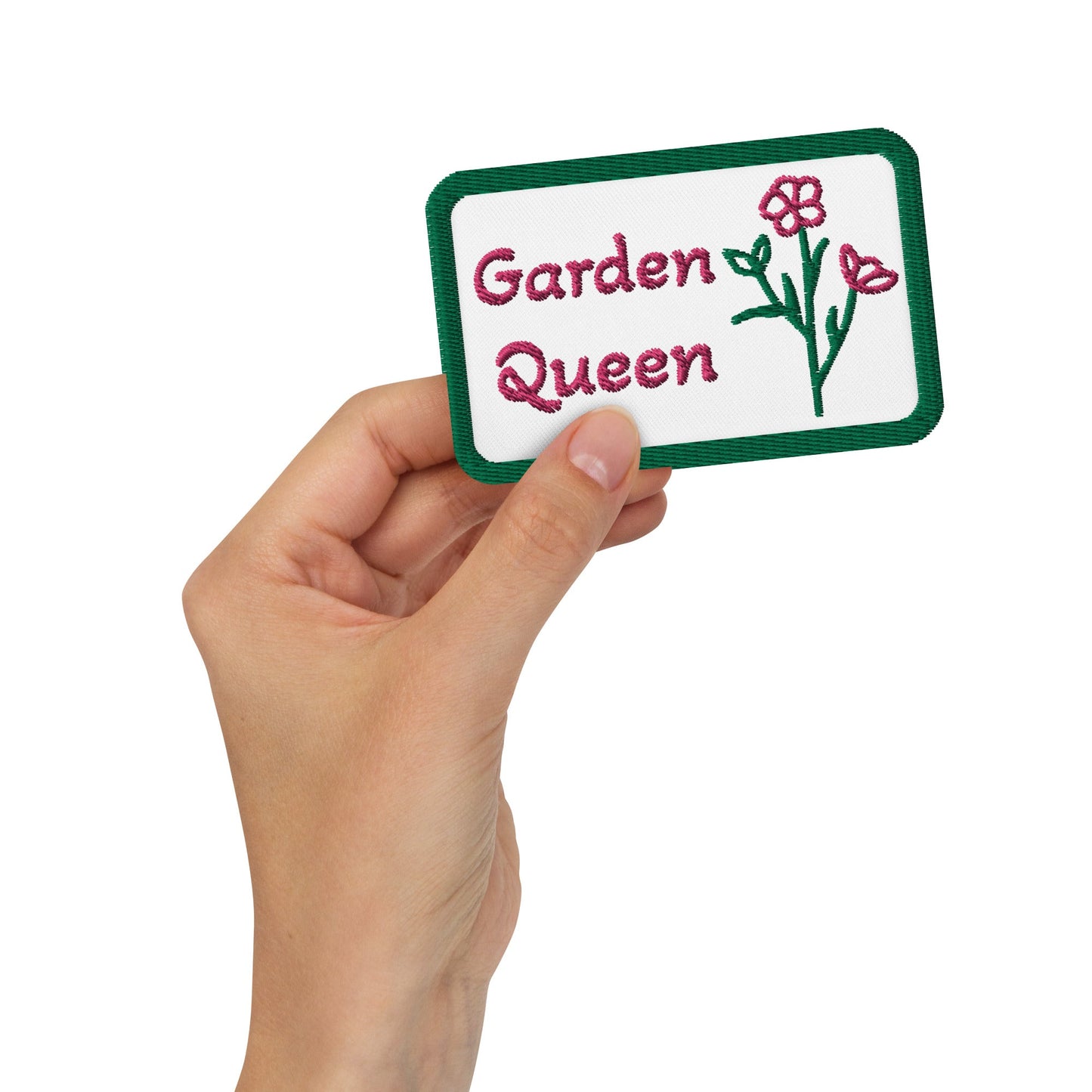 Pink and Green Garden Queen Embroidered Patches - Embroidered Patches - Discovery Co.