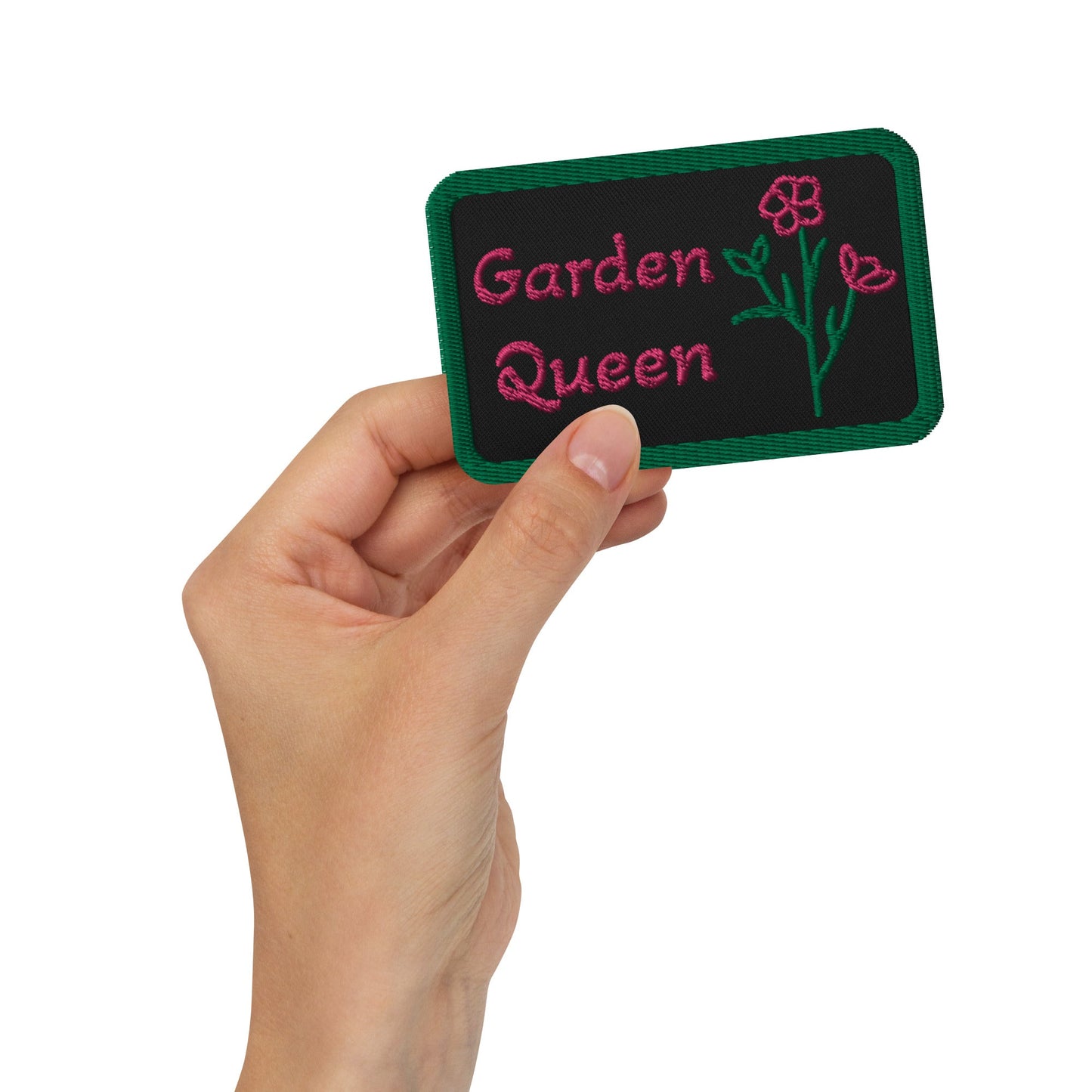 Pink and Green Garden Queen Embroidered Patches - Embroidered Patches - Discovery Co.