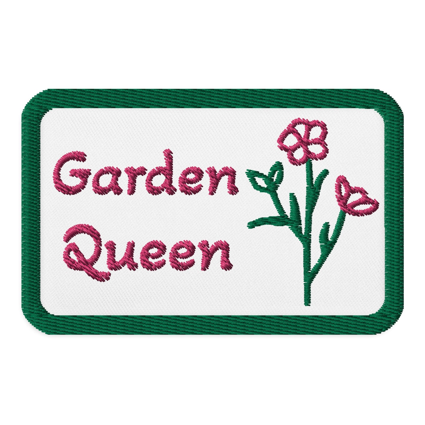 Pink and Green Garden Queen Embroidered Patches - Embroidered Patches - Discovery Co.