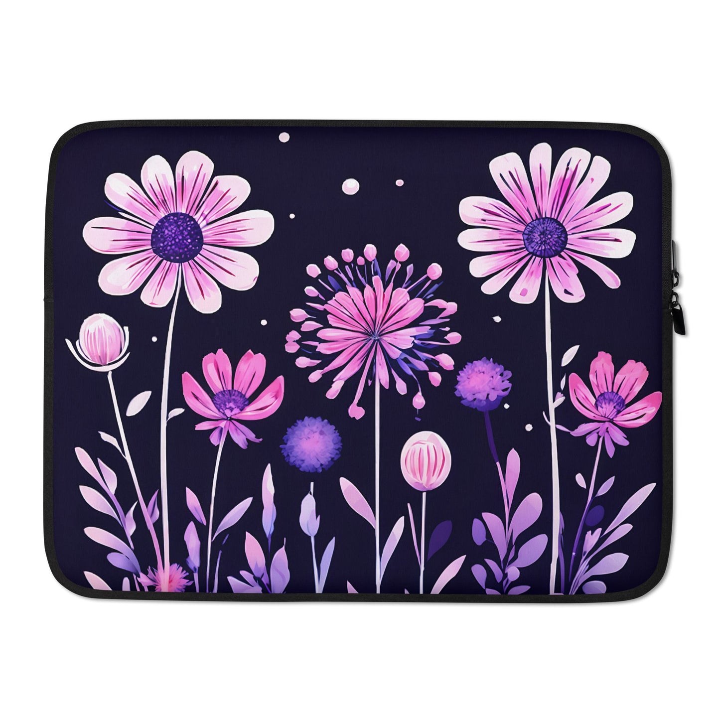 Pink and Purple Flowers II Laptop Sleeve - Laptop Cases - Discovery Co.