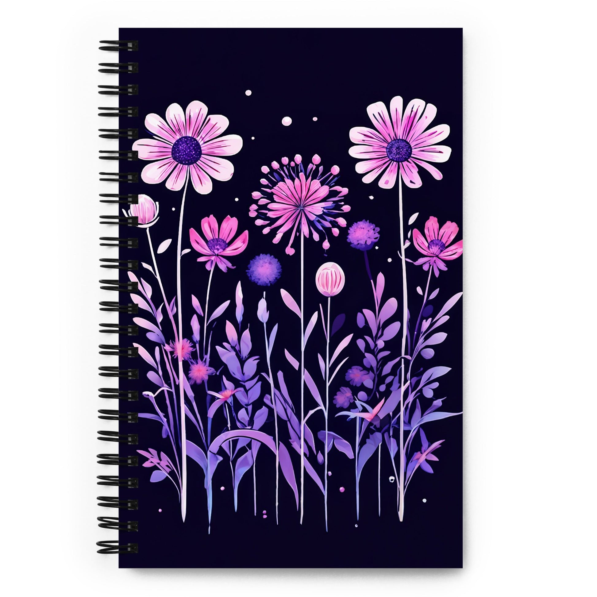 Pink and Purple Flowers II Spiral Notebook - Spiral Notebooks - Discovery Co.