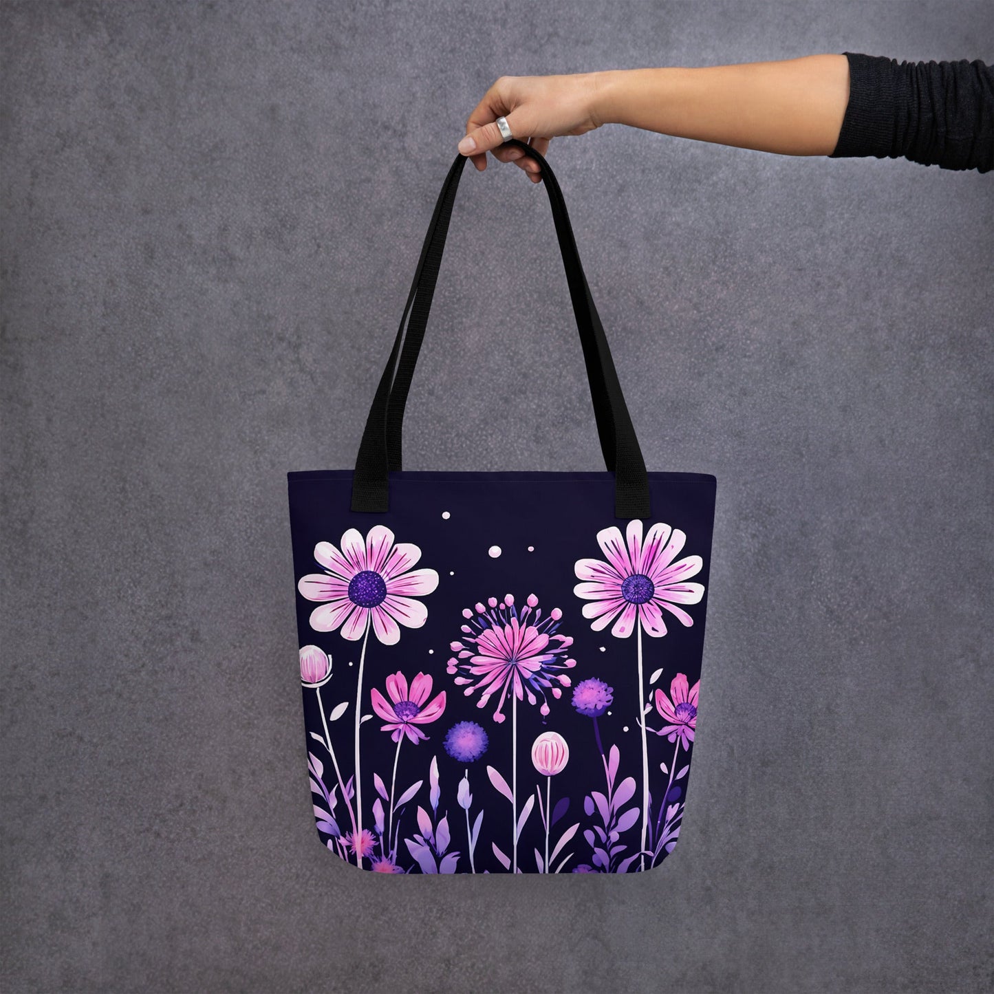 Pink and Purple Flowers II Tote Bag - Tote Bags - Discovery Co.