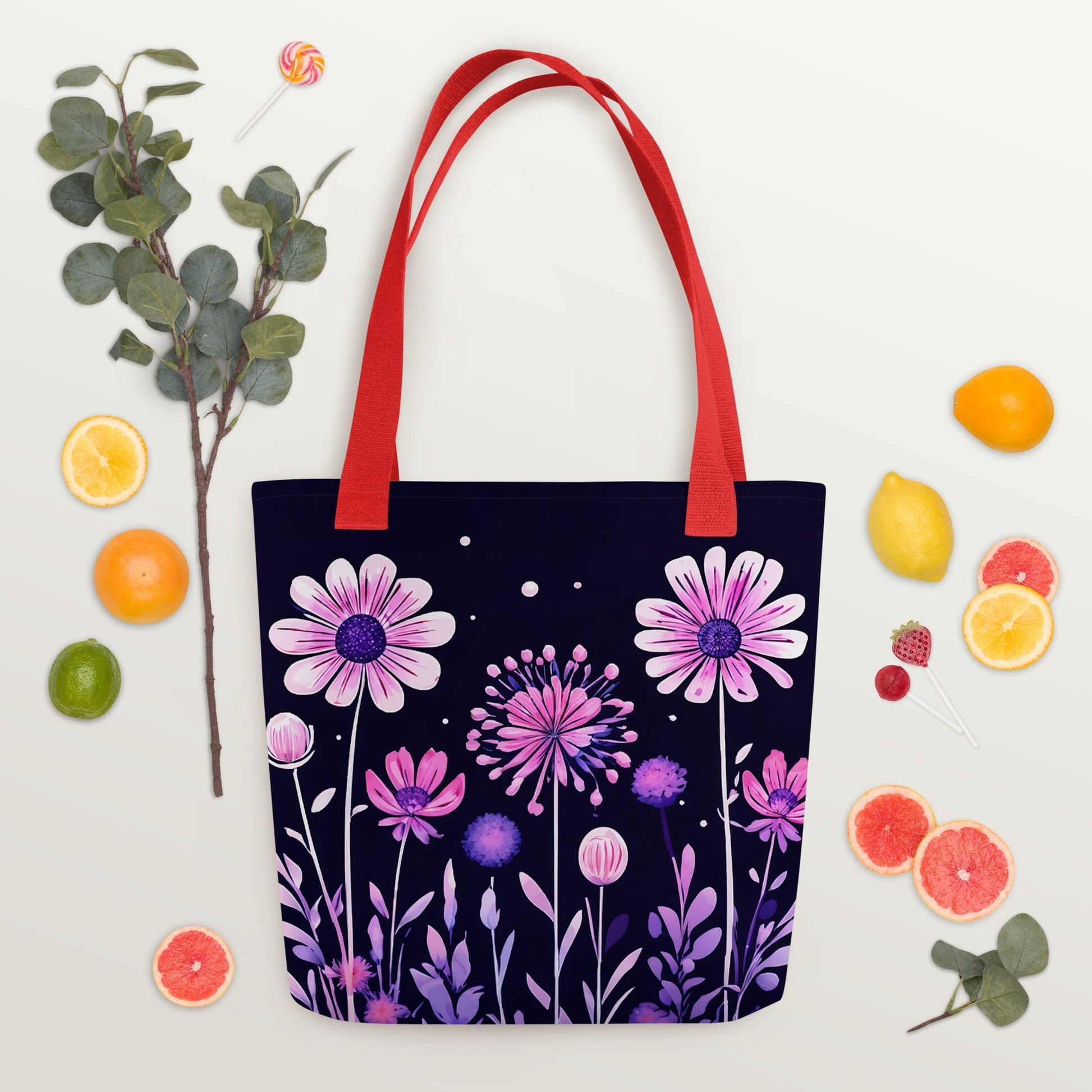 Pink and Purple Flowers II Tote Bag - Tote Bags - Discovery Co.