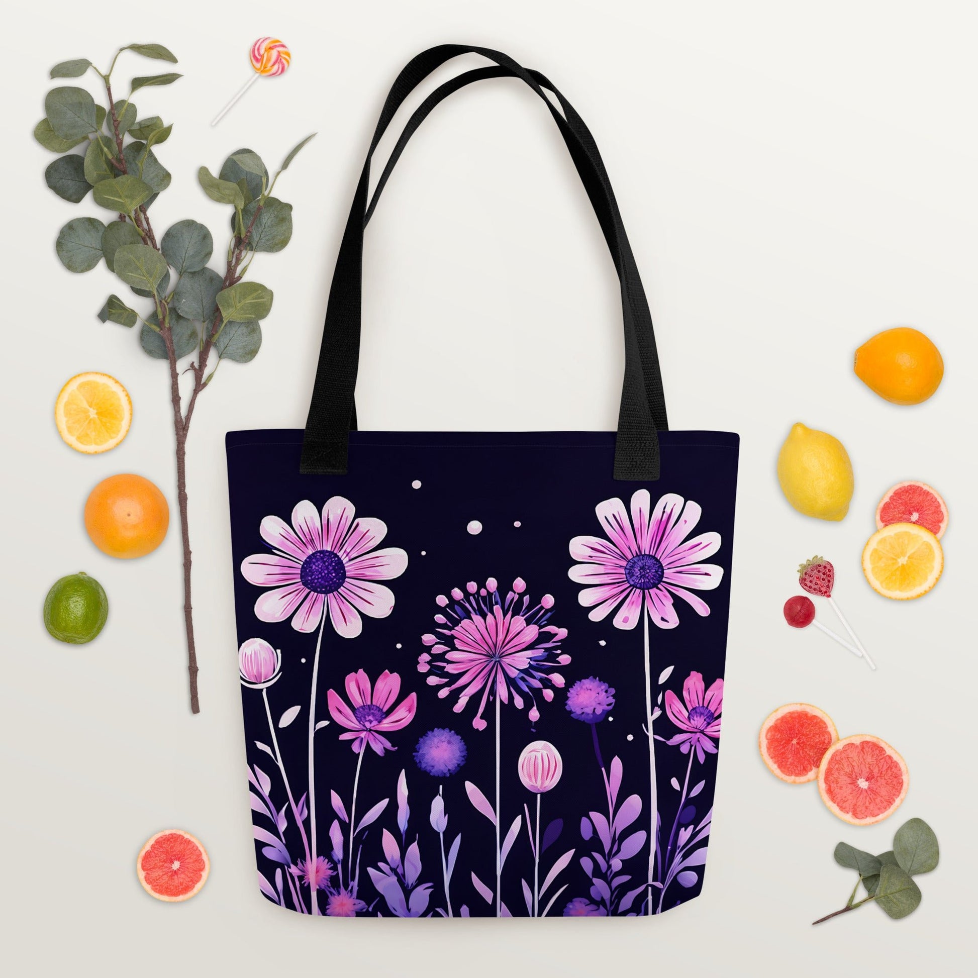 Pink and Purple Flowers II Tote Bag - Tote Bags - Discovery Co.