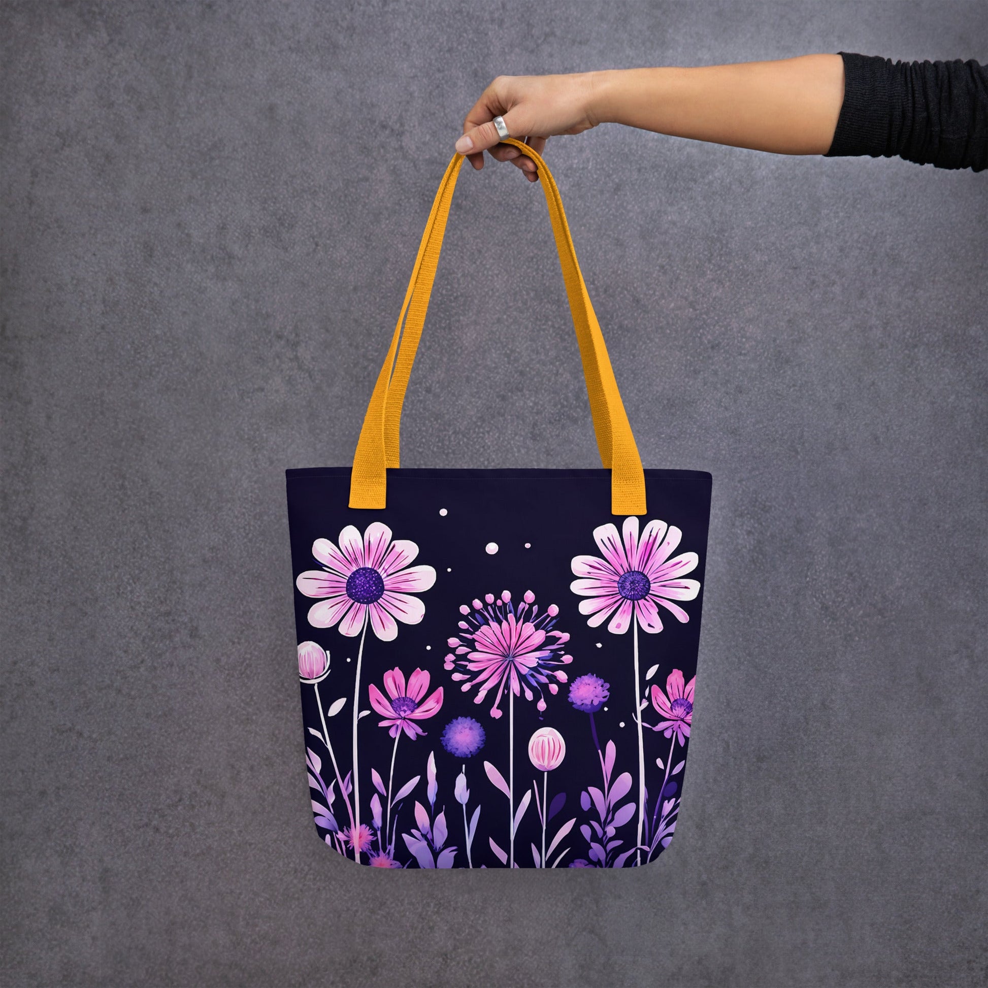 Pink and Purple Flowers II Tote Bag - Tote Bags - Discovery Co.