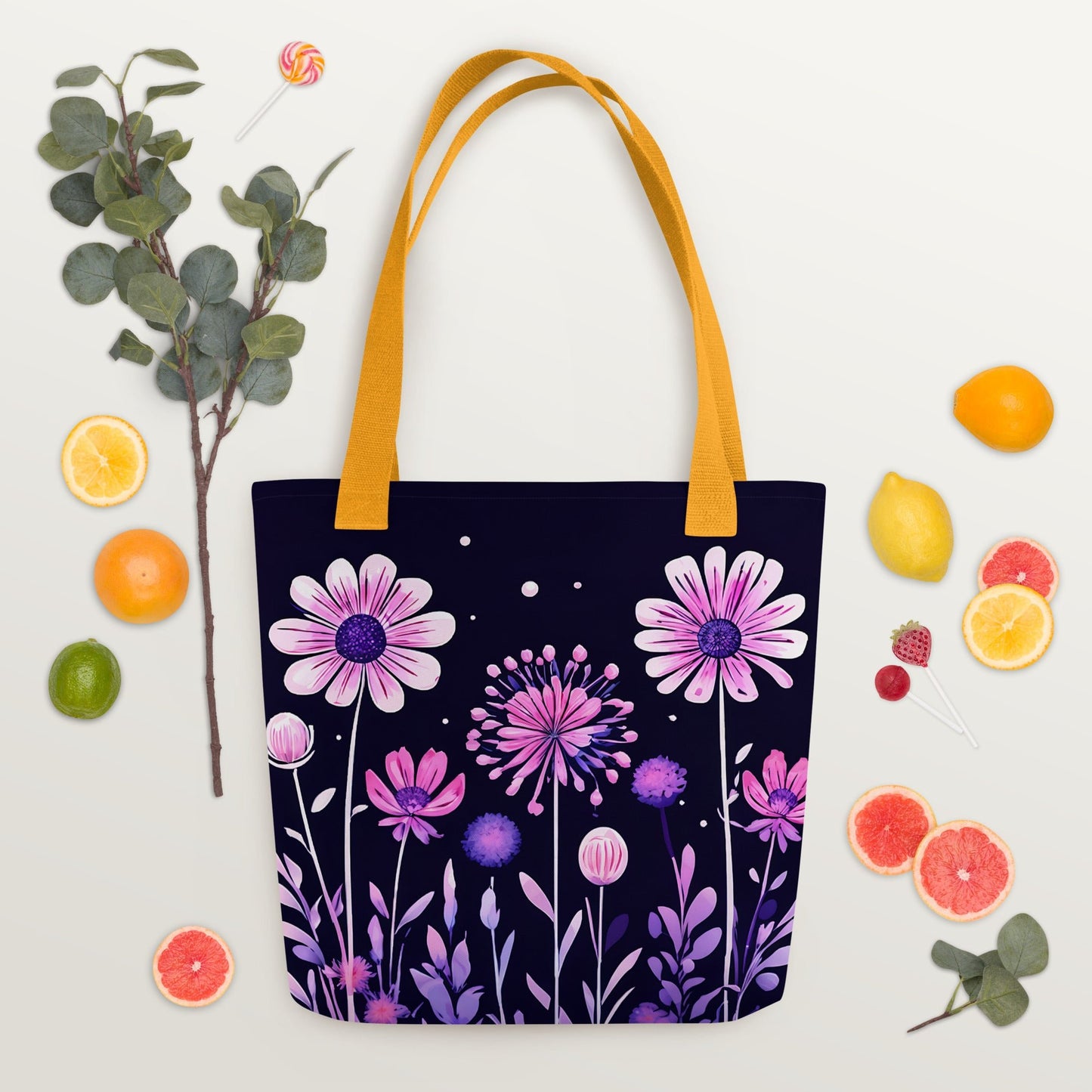 Pink and Purple Flowers II Tote Bag - Tote Bags - Discovery Co.