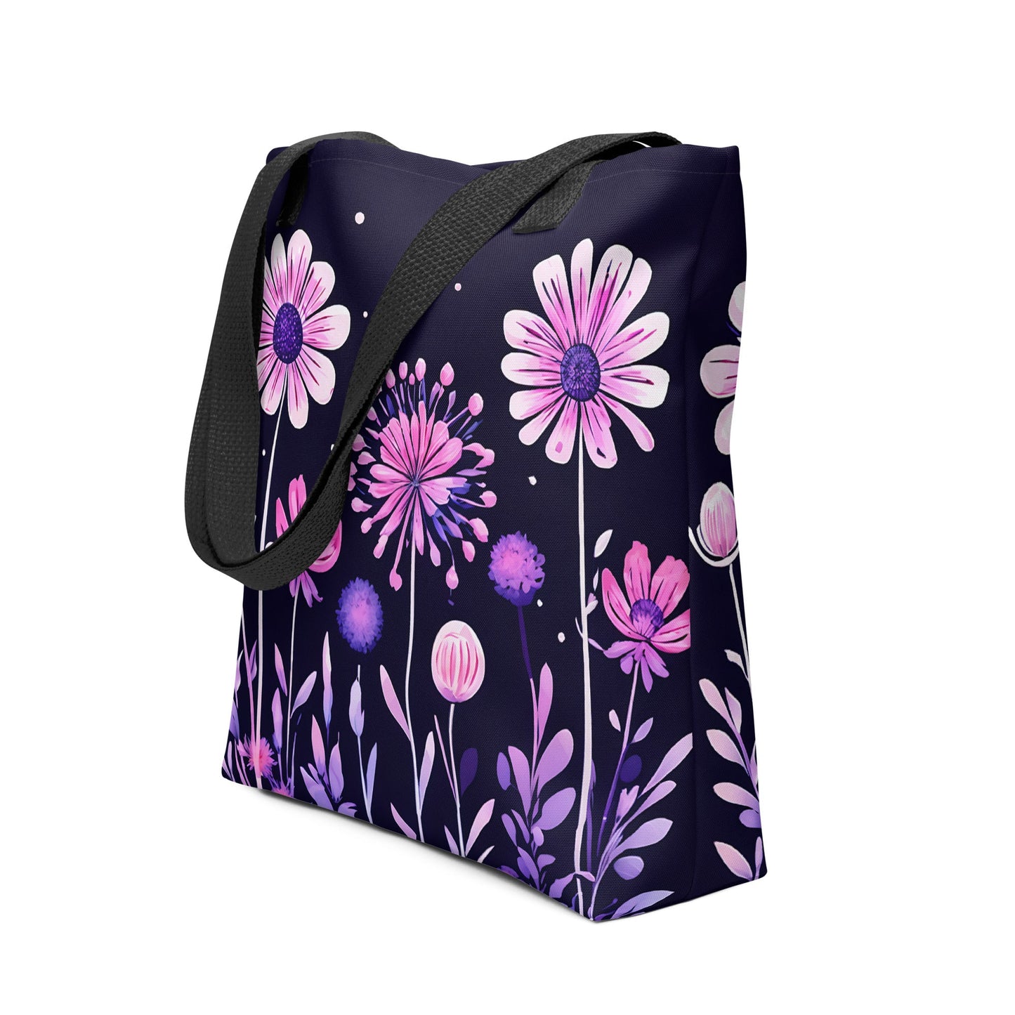 Pink and Purple Flowers II Tote Bag - Tote Bags - Discovery Co.