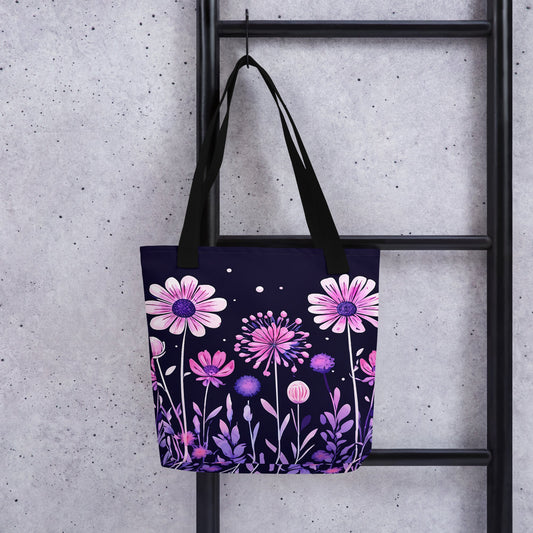 Pink and Purple Flowers II Tote Bag - Tote Bags - Discovery Co.