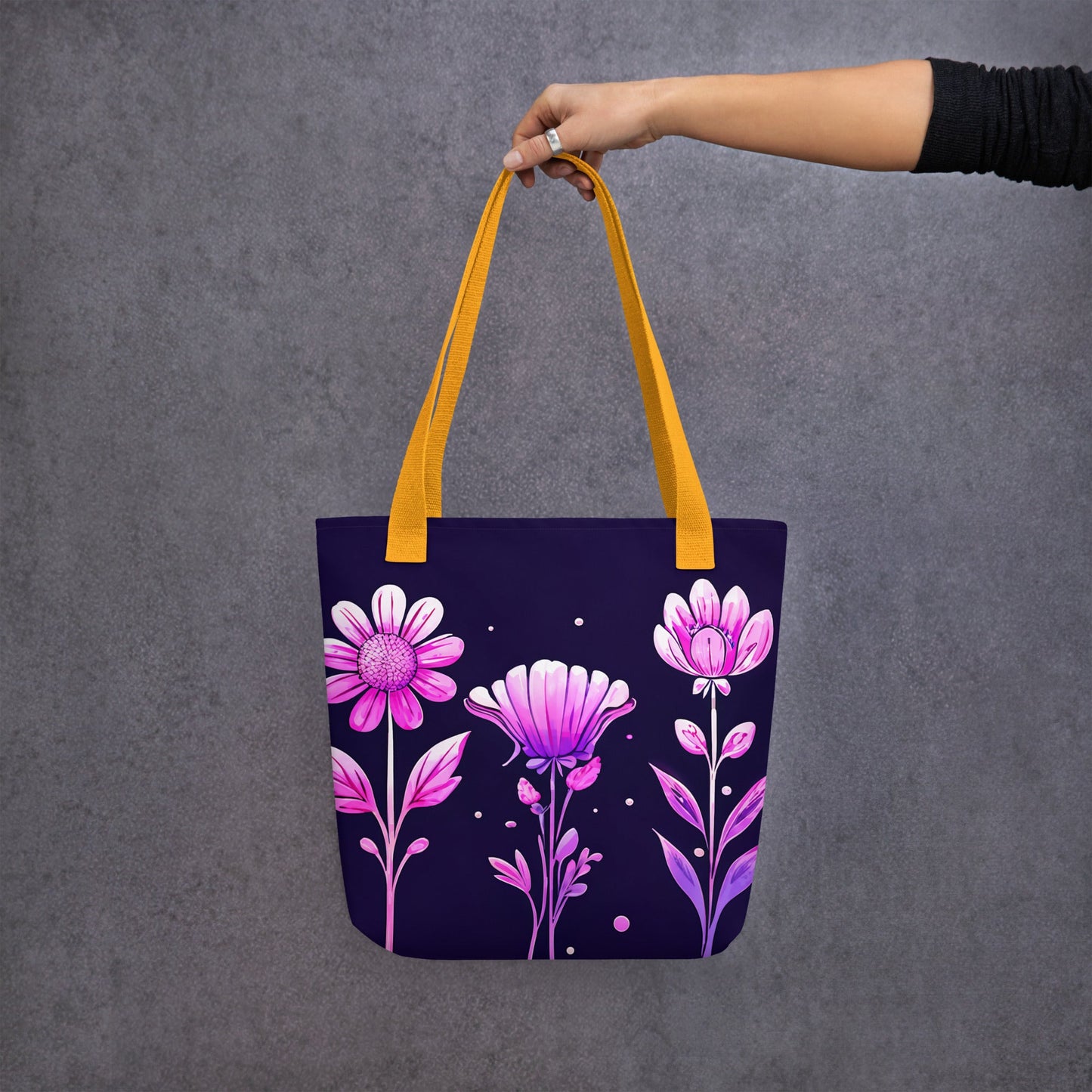 Pink and Purple Flowers Tote Bag - Tote Bags - Discovery Co.